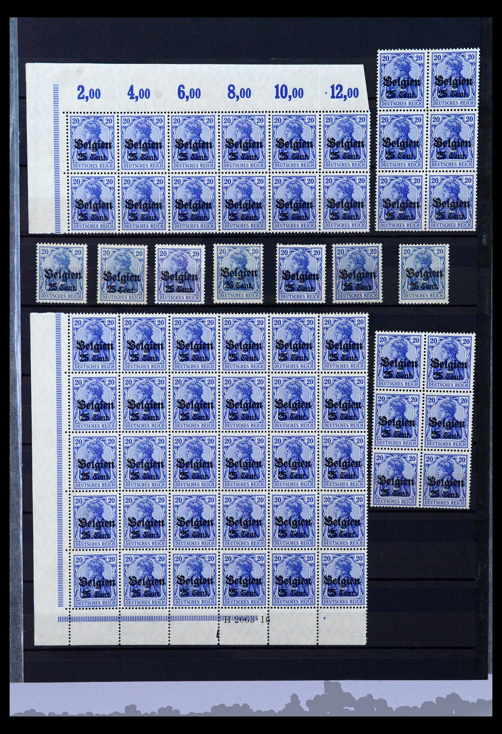 40470 0013 - Postzegel verzameling 40470 Duitse bezetting België 1914-1918.