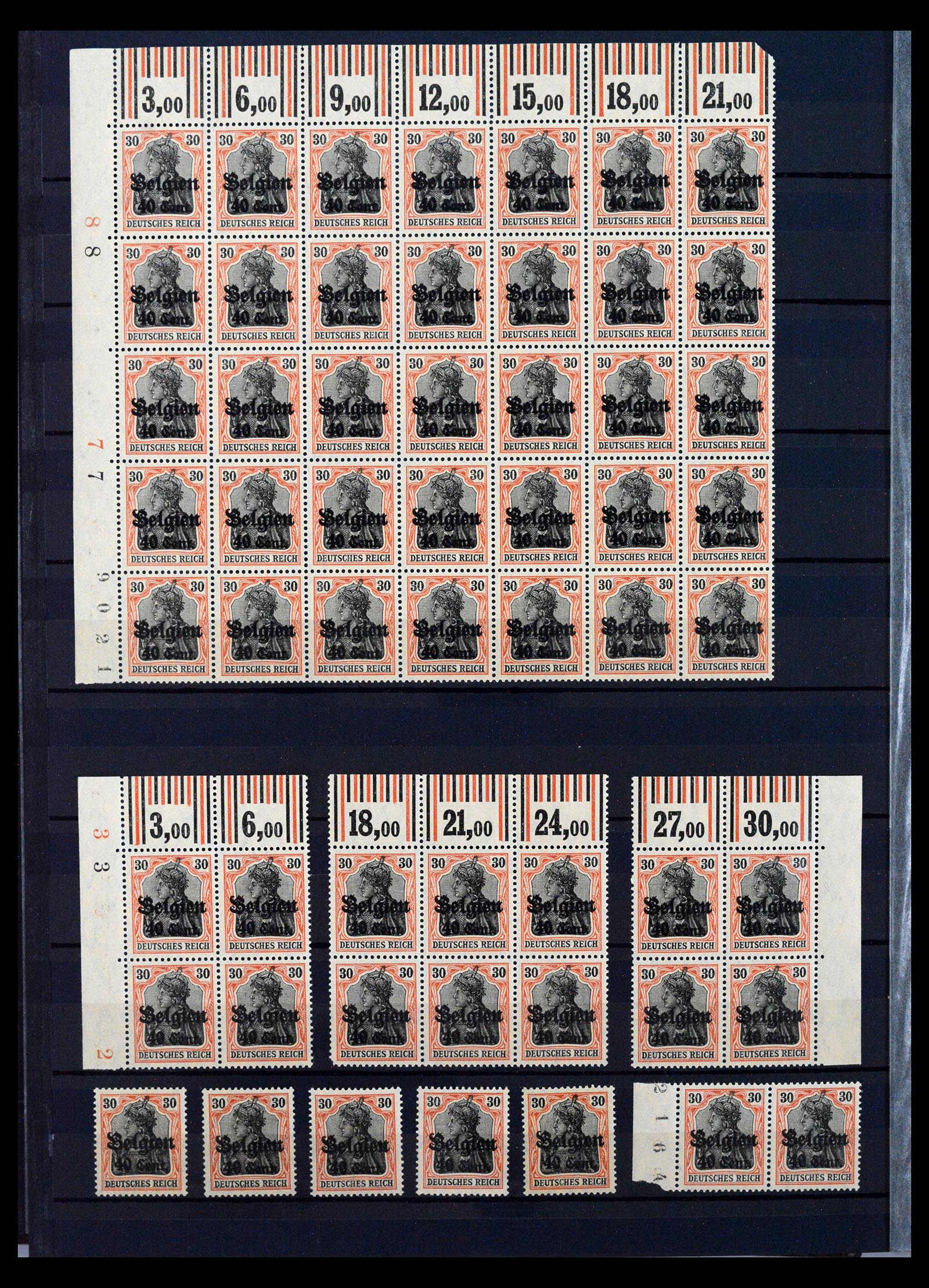 40470 0014 - Postzegel verzameling 40470 Duitse bezetting België 1914-1918.