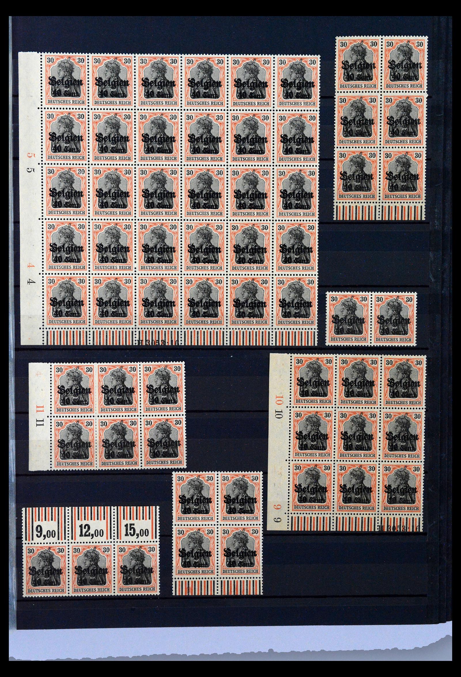 40470 0015 - Postzegel verzameling 40470 Duitse bezetting België 1914-1918.