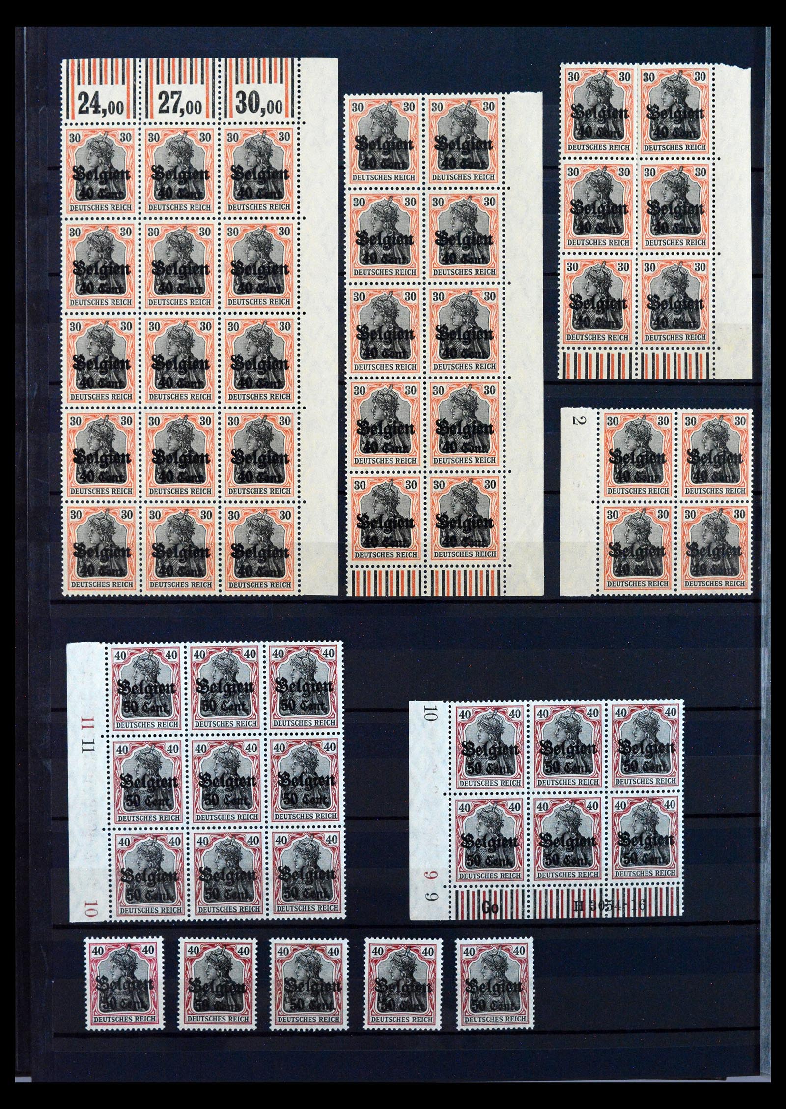 40470 0016 - Postzegel verzameling 40470 Duitse bezetting België 1914-1918.