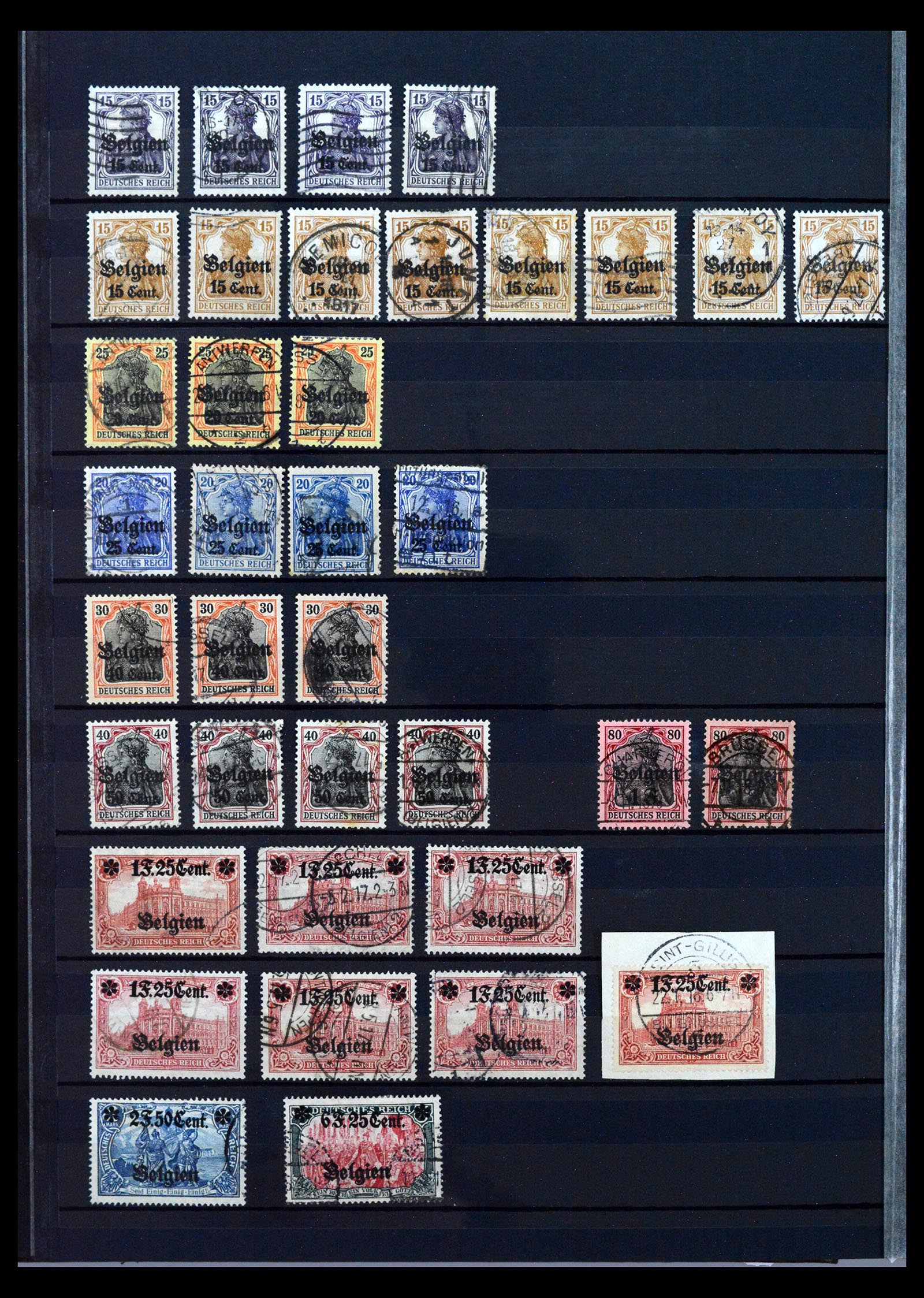 40470 0018 - Postzegel verzameling 40470 Duitse bezetting België 1914-1918.