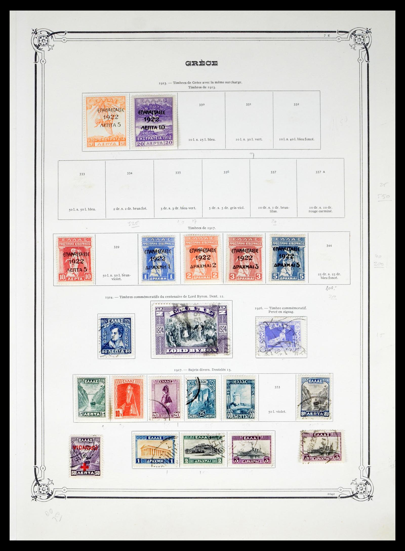 40481 0011 - Postzegel verzameling 40481 Griekenland 1861-1960.