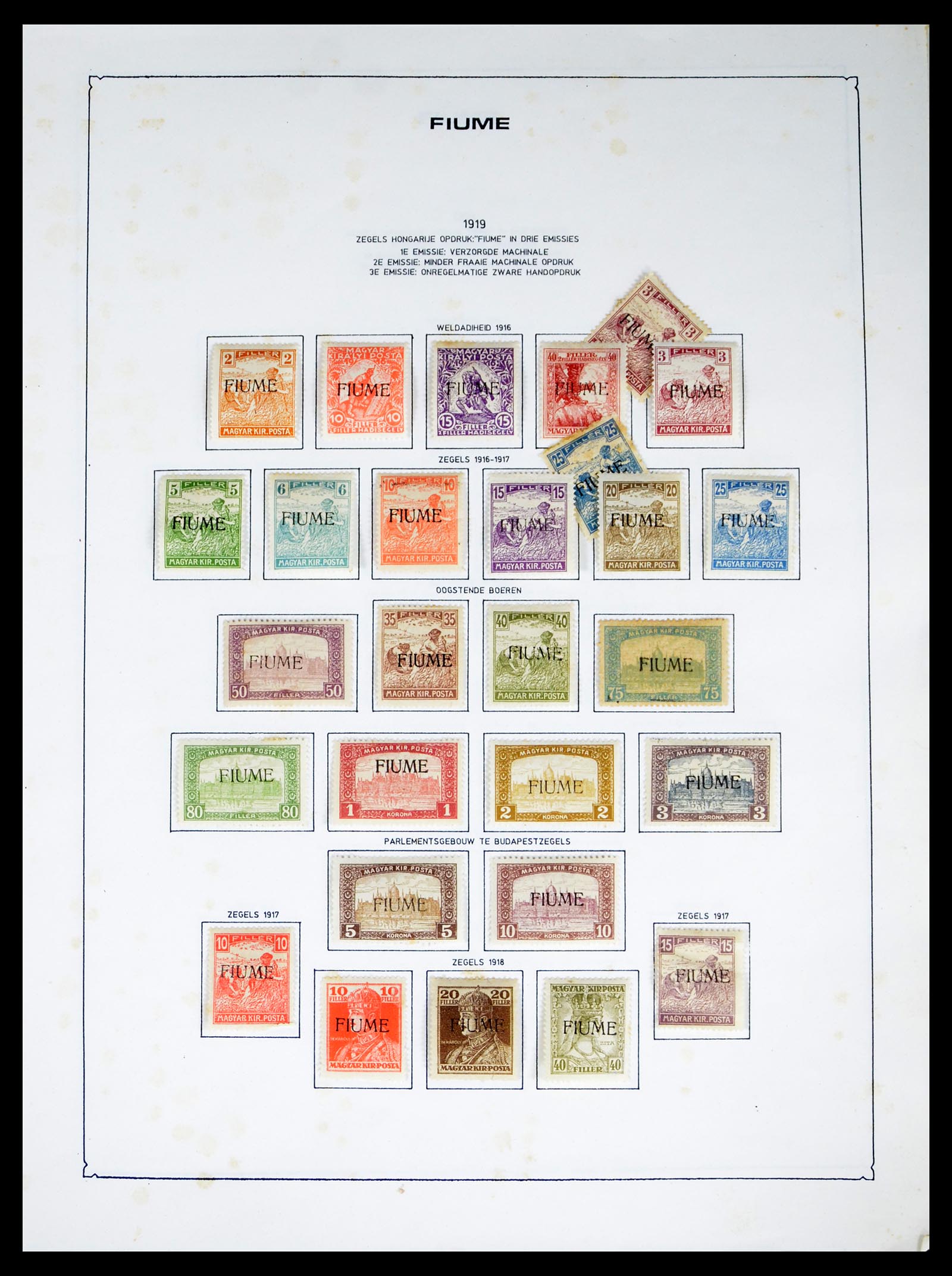 40484 0001 - Postzegel verzameling 40484 Fiume 1919-1924.