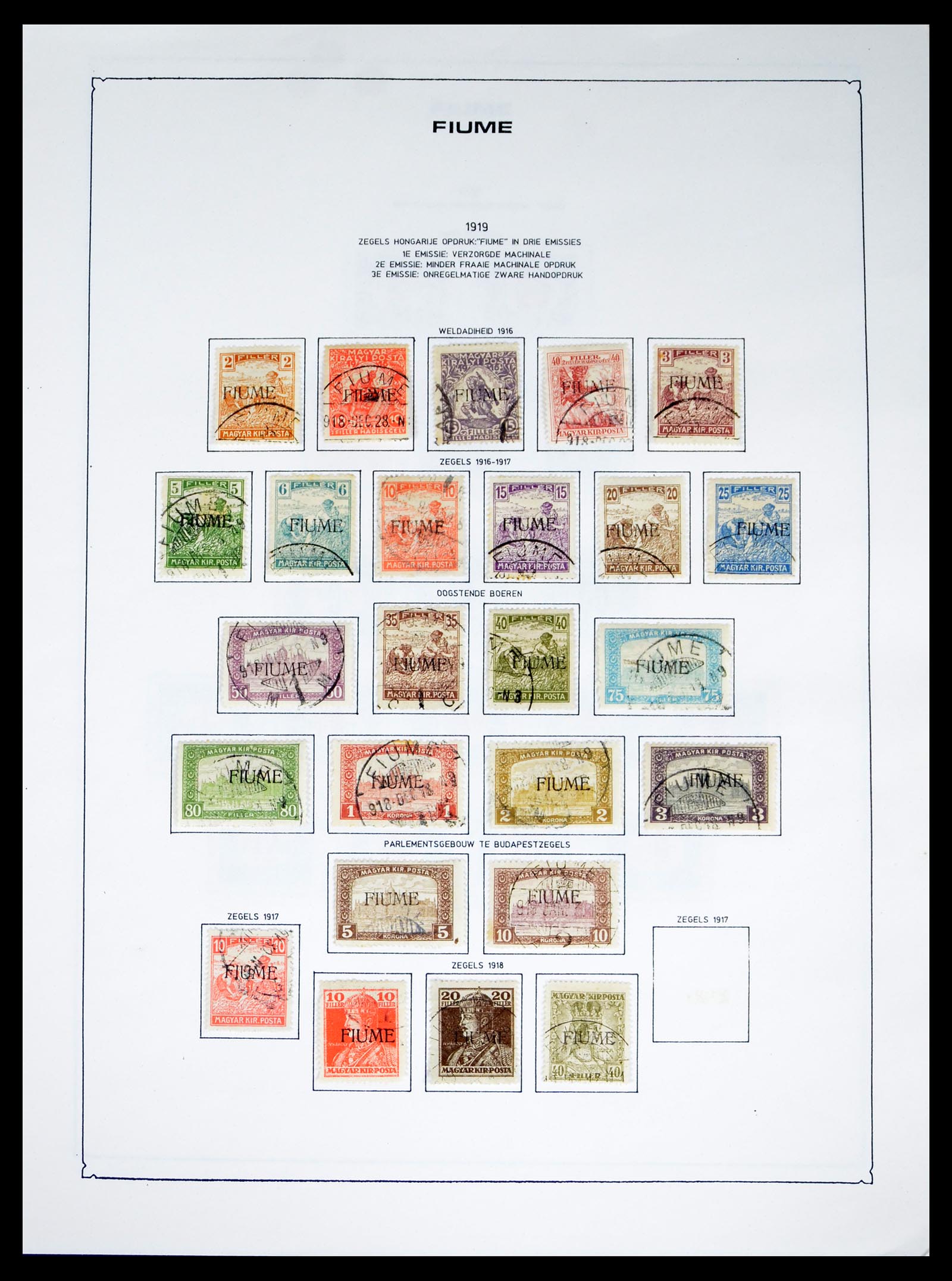 40484 0002 - Postzegel verzameling 40484 Fiume 1919-1924.