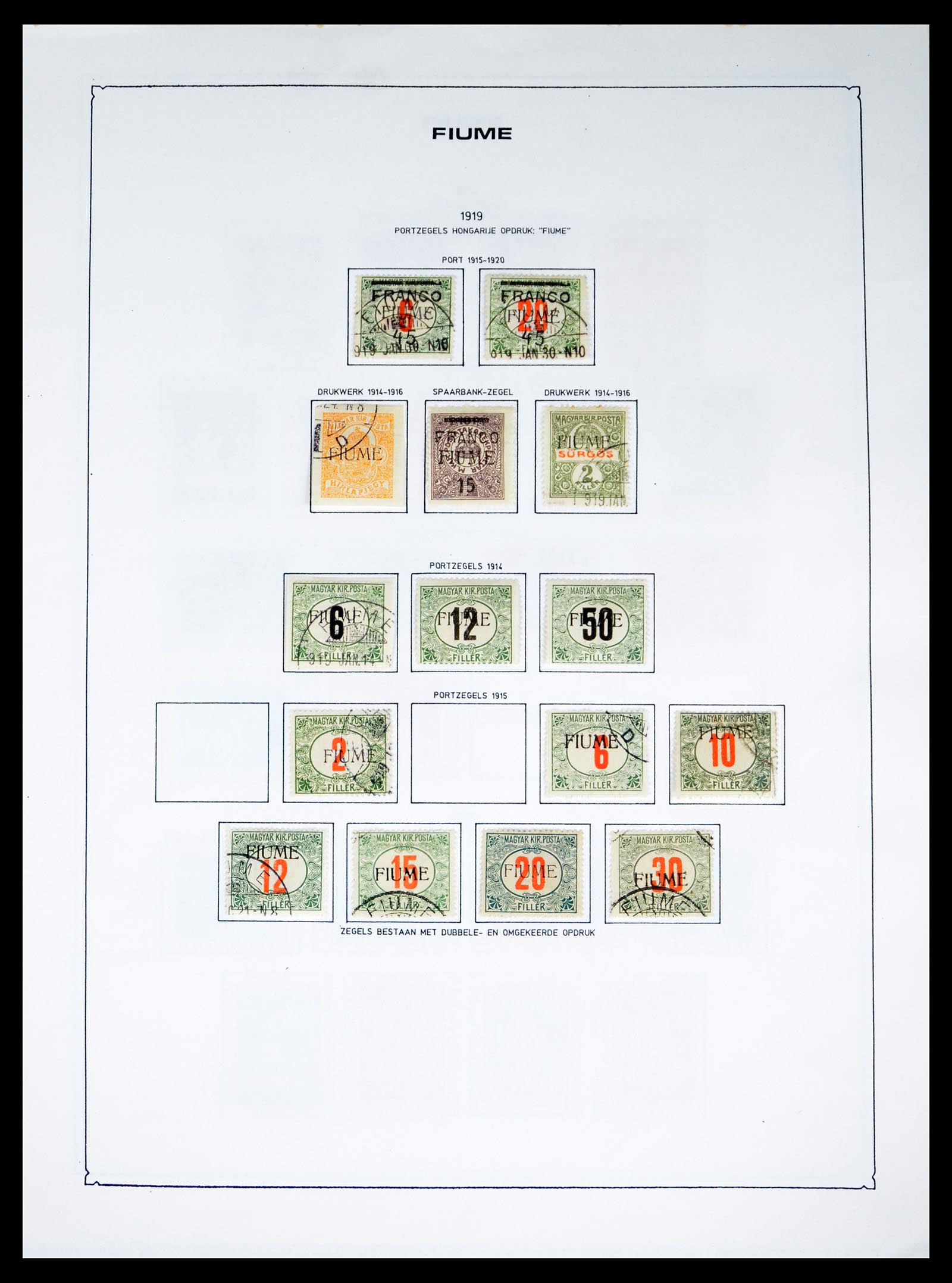 40484 0004 - Postzegel verzameling 40484 Fiume 1919-1924.