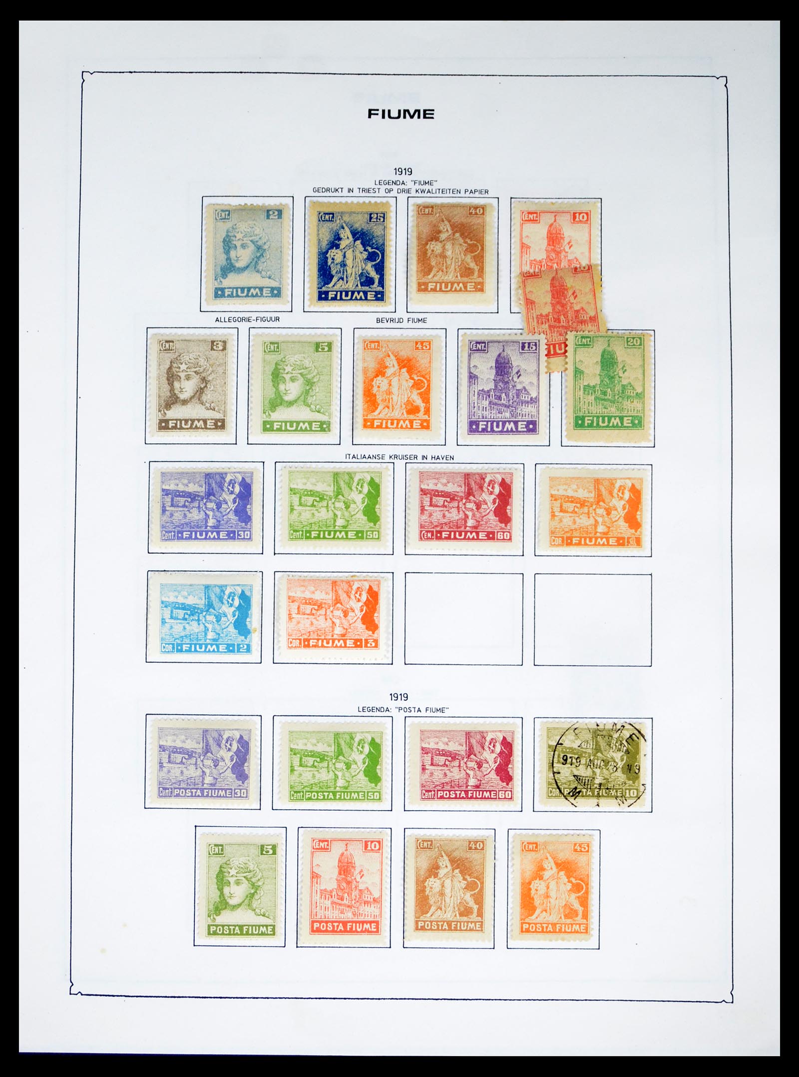 40484 0005 - Postzegel verzameling 40484 Fiume 1919-1924.