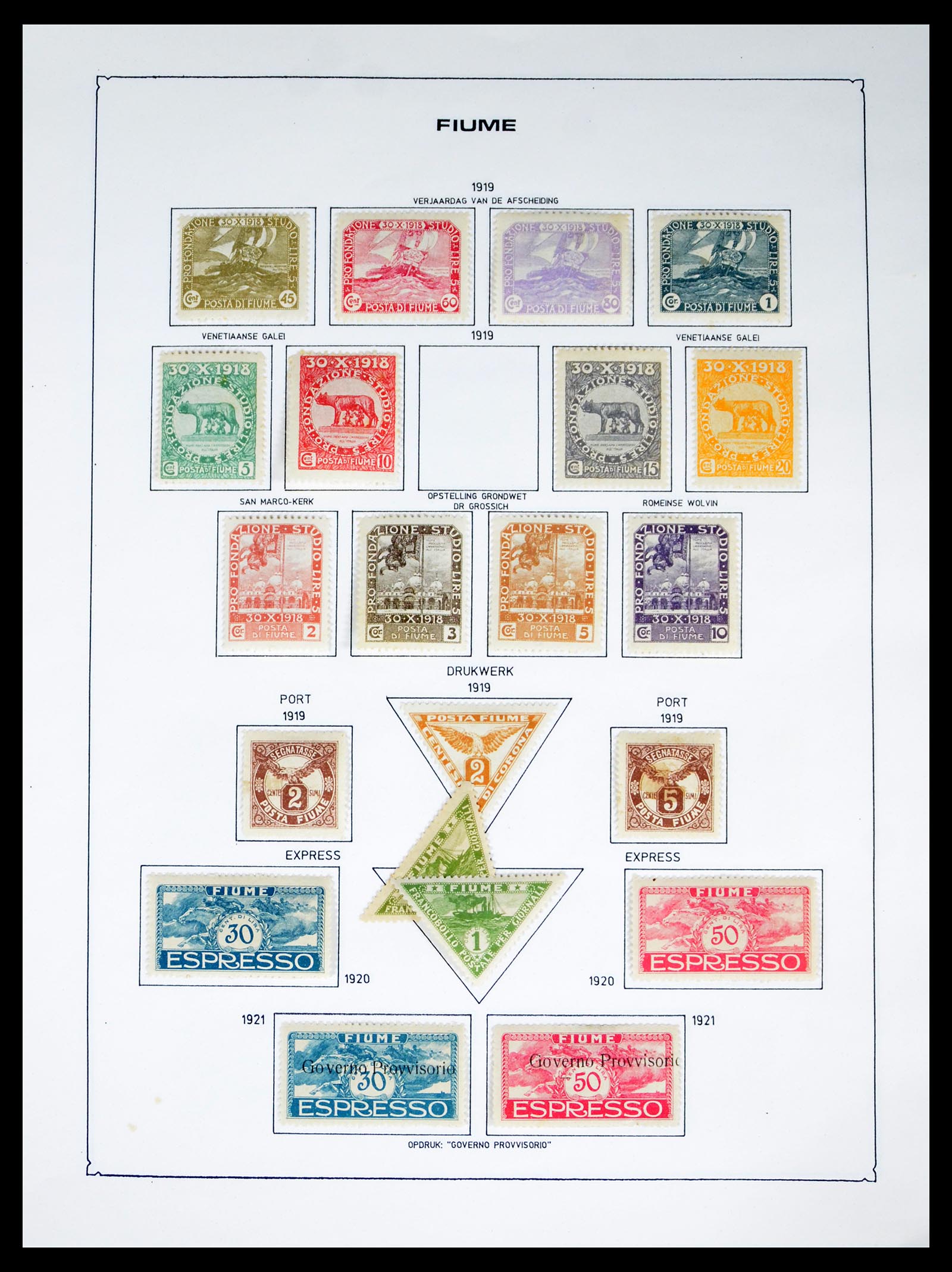 40484 0007 - Postzegel verzameling 40484 Fiume 1919-1924.