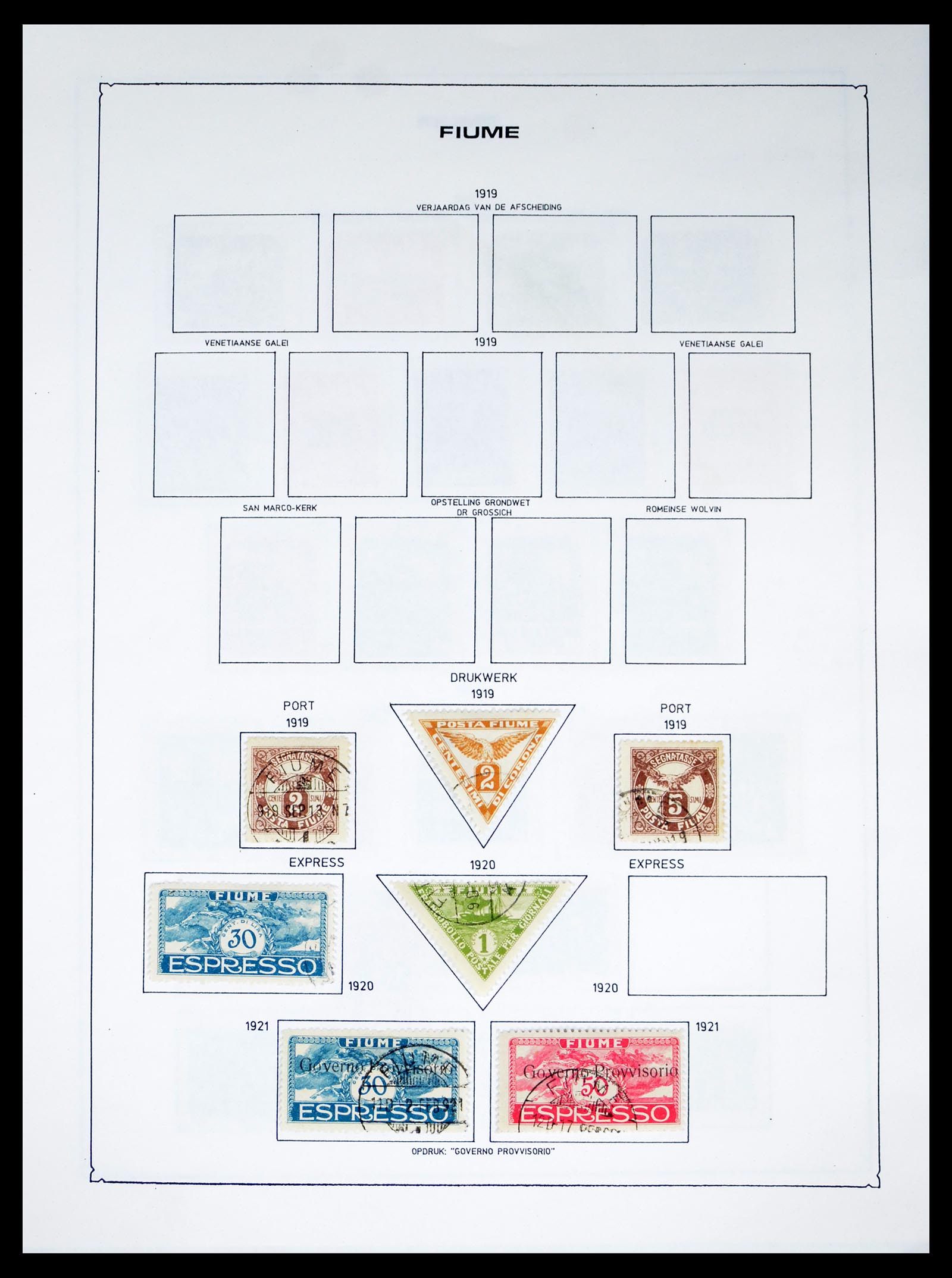 40484 0008 - Postzegel verzameling 40484 Fiume 1919-1924.