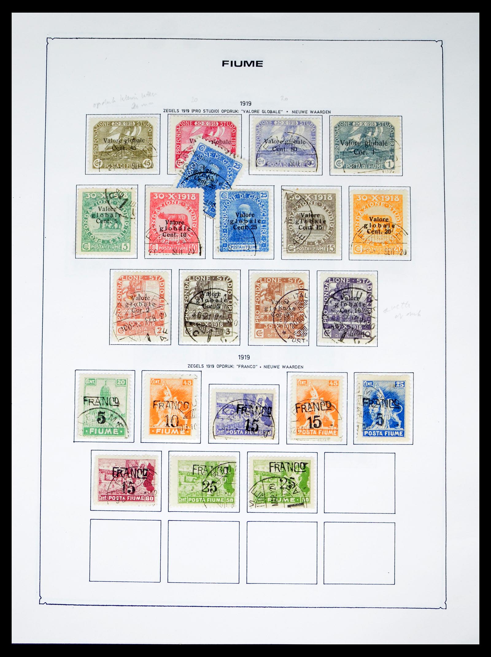 40484 0010 - Postzegel verzameling 40484 Fiume 1919-1924.