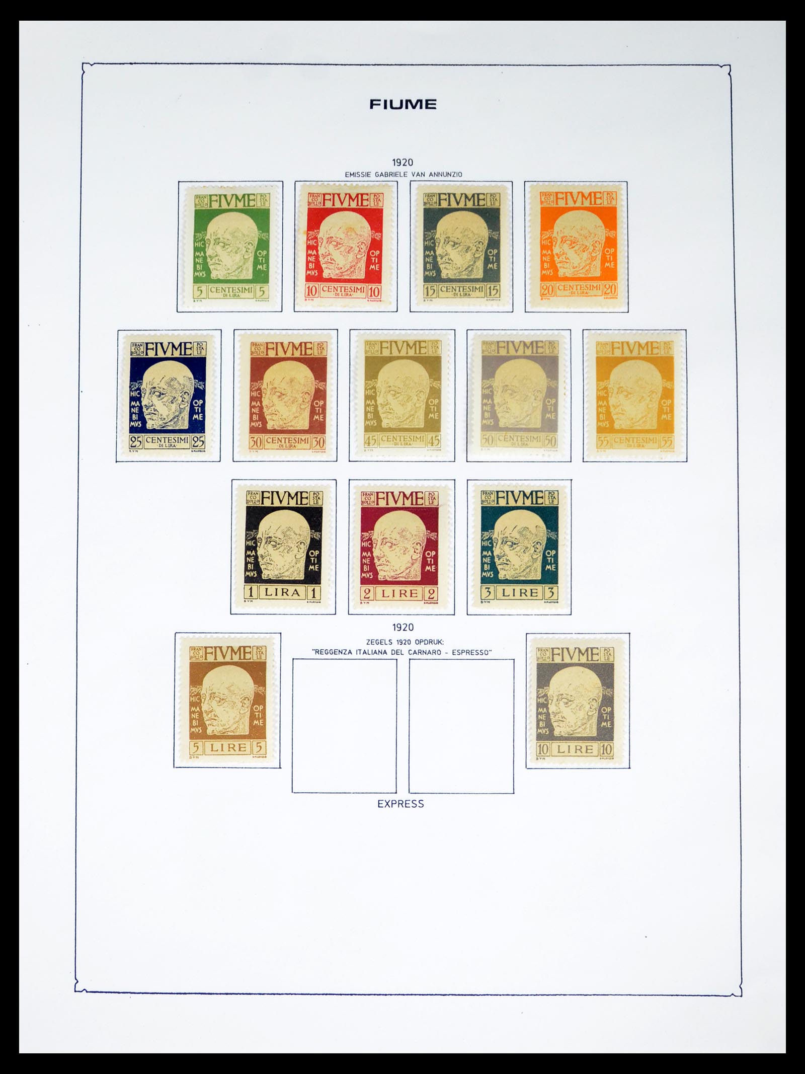 40484 0011 - Postzegel verzameling 40484 Fiume 1919-1924.