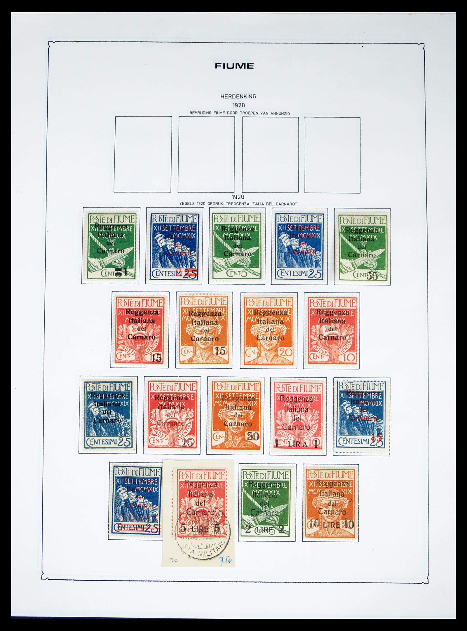 40484 0013 - Postzegel verzameling 40484 Fiume 1919-1924.