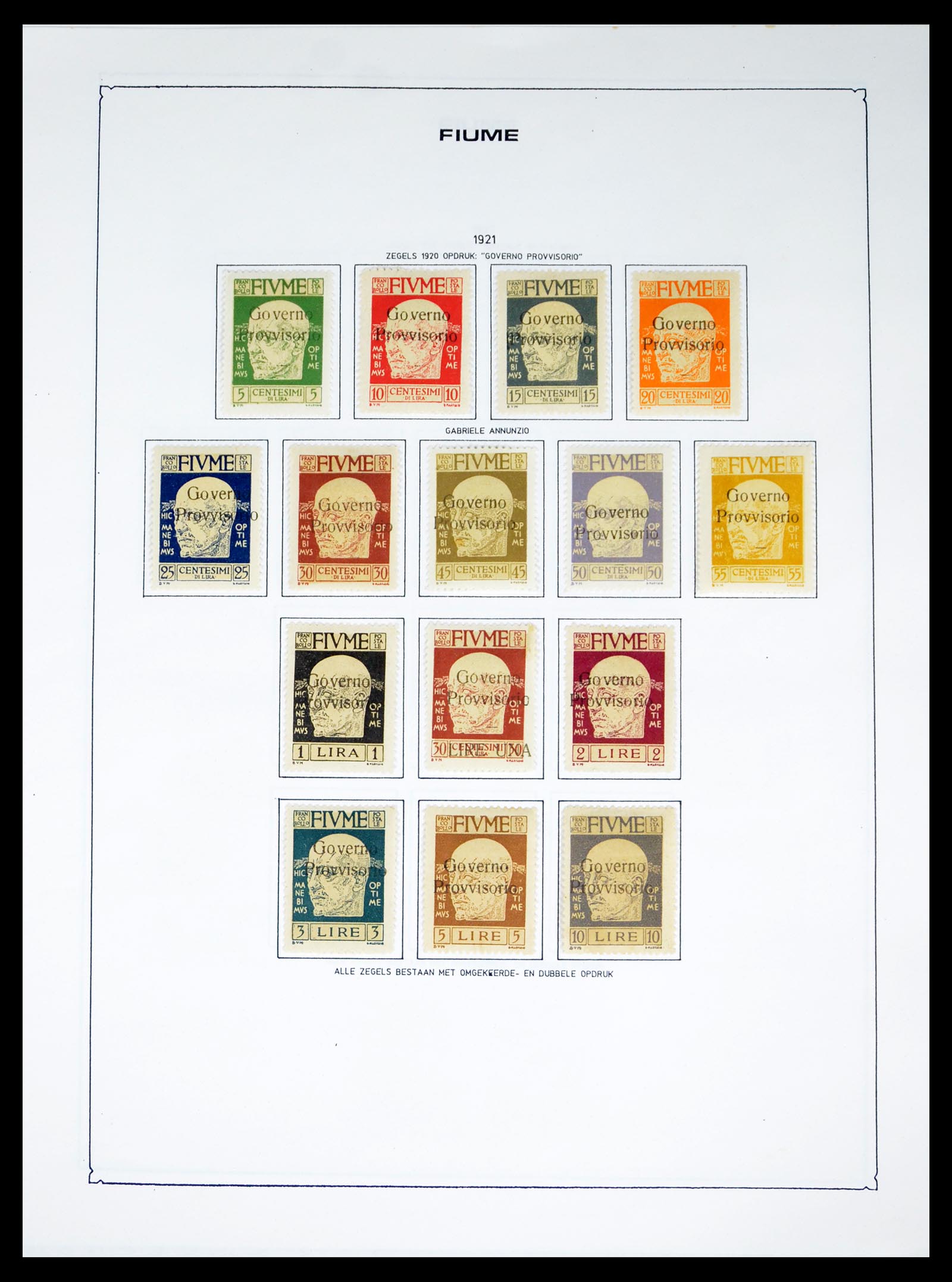 40484 0015 - Postzegel verzameling 40484 Fiume 1919-1924.