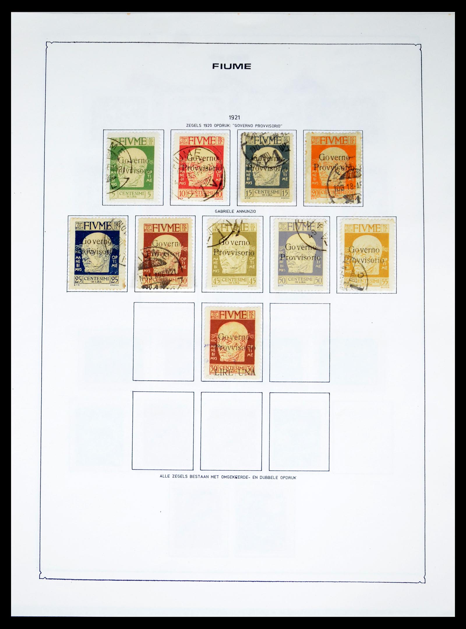 40484 0016 - Postzegel verzameling 40484 Fiume 1919-1924.