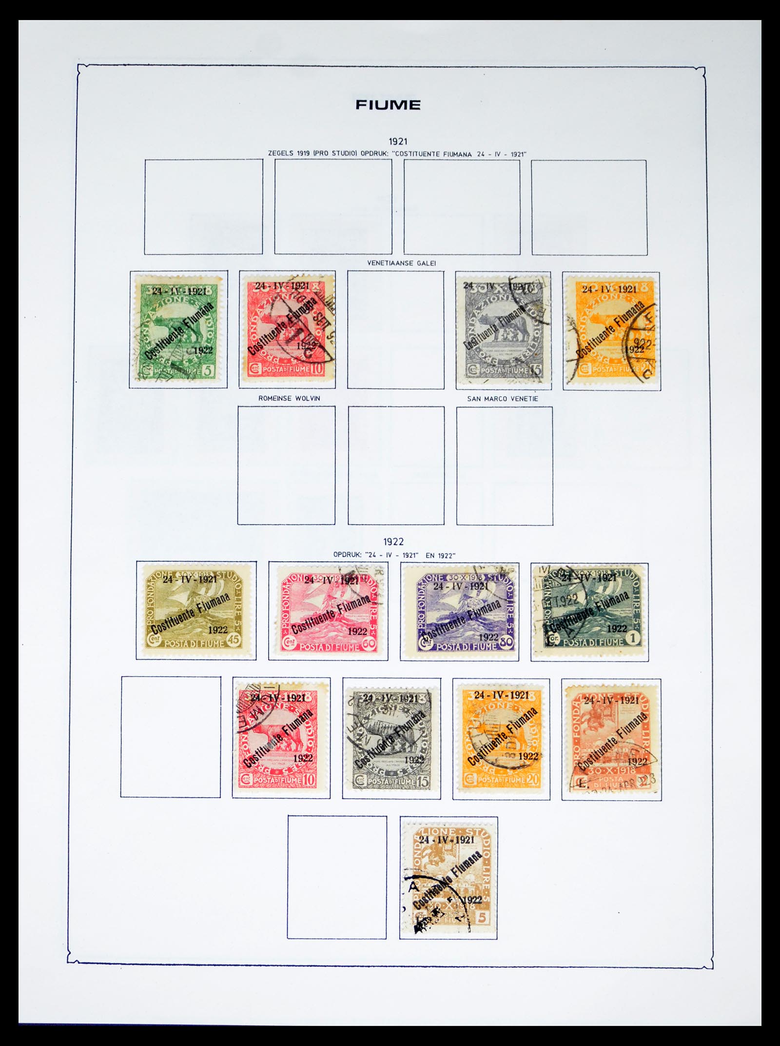 40484 0018 - Postzegel verzameling 40484 Fiume 1919-1924.