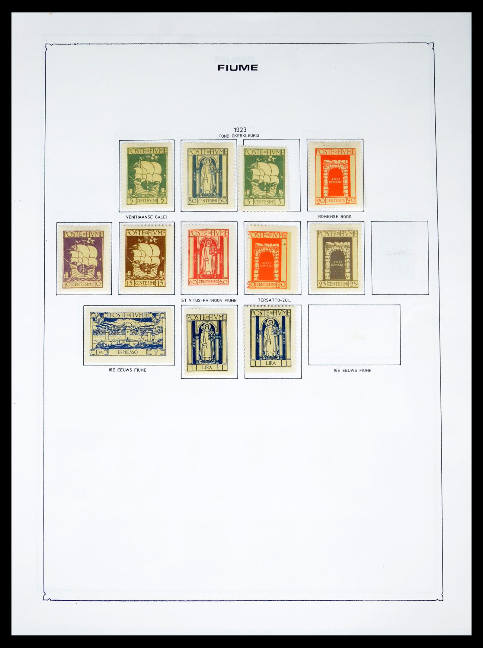 40484 0019 - Postzegel verzameling 40484 Fiume 1919-1924.