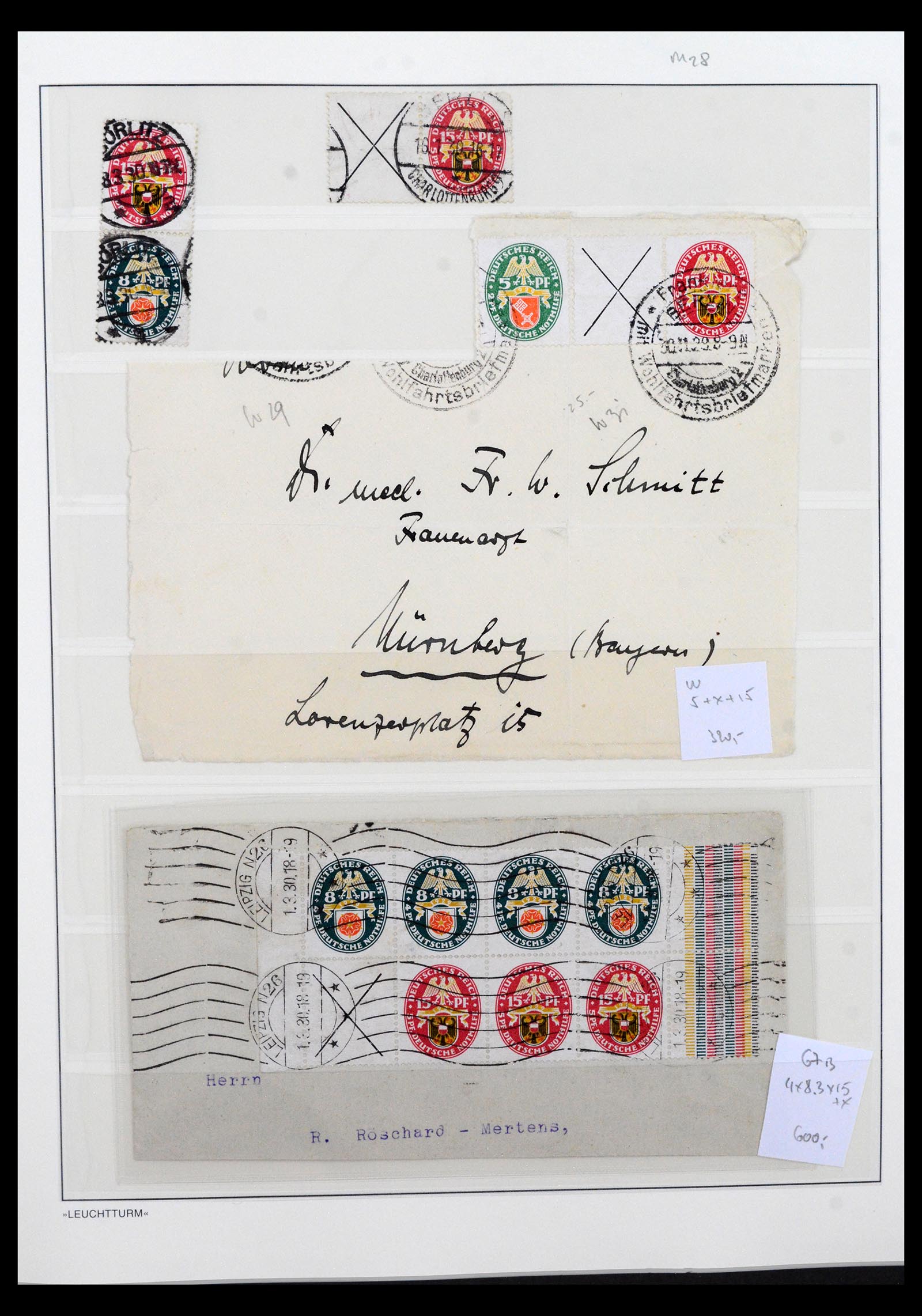 40490 0010 - Stamp collection 40490 German Reich combinations 1915-1942.