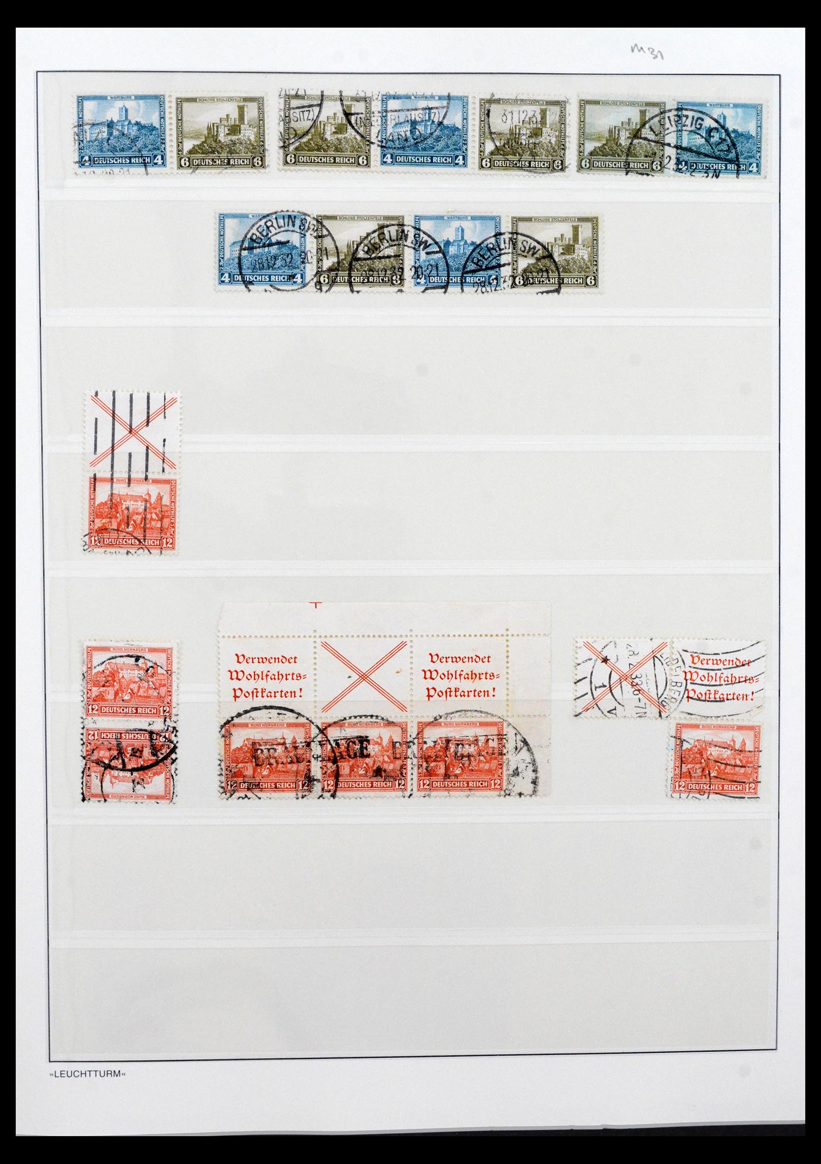 40490 0013 - Stamp collection 40490 German Reich combinations 1915-1942.