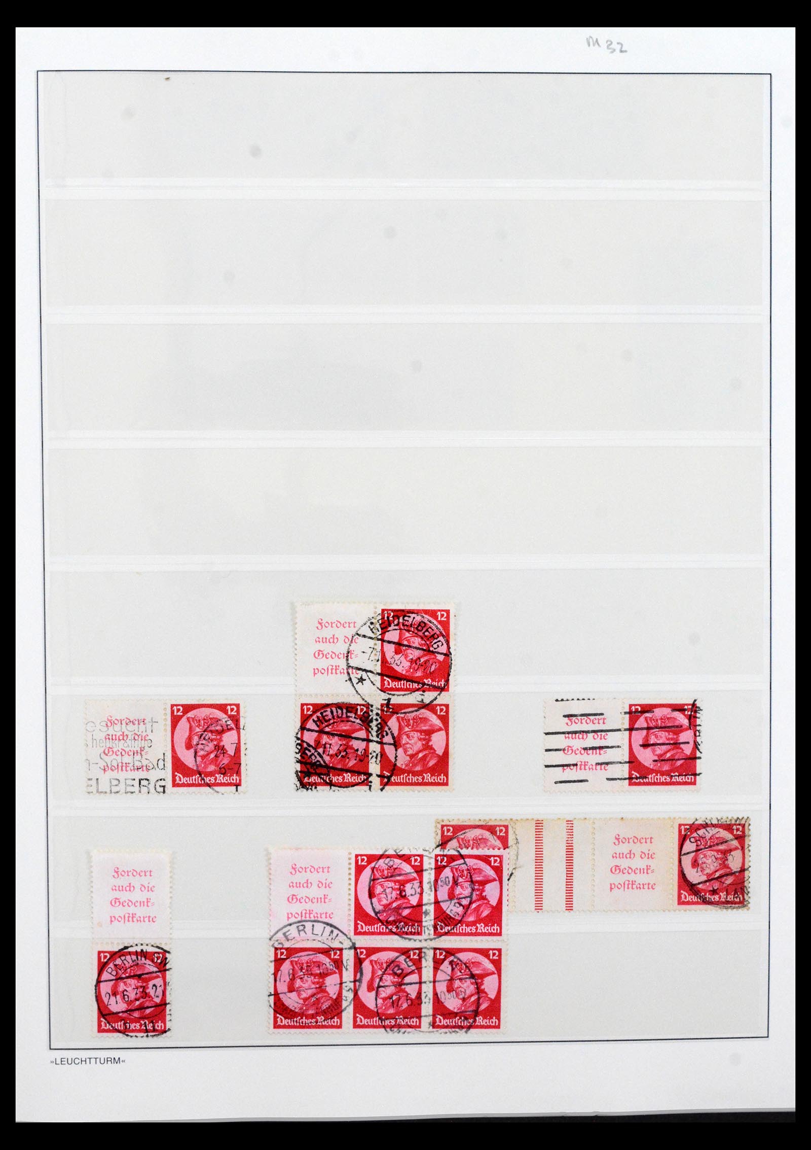 40490 0014 - Stamp collection 40490 German Reich combinations 1915-1942.