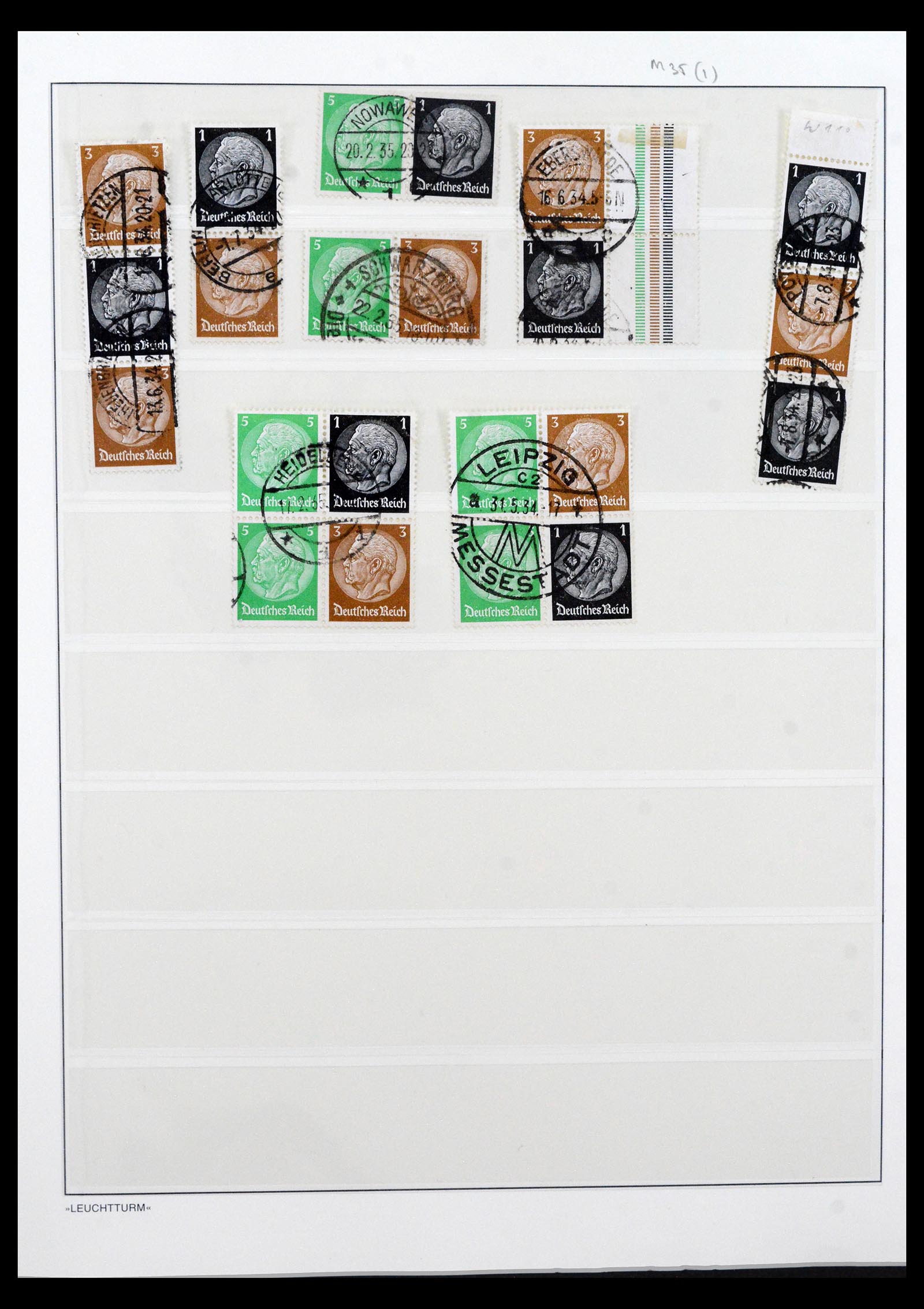 40490 0017 - Stamp collection 40490 German Reich combinations 1915-1942.