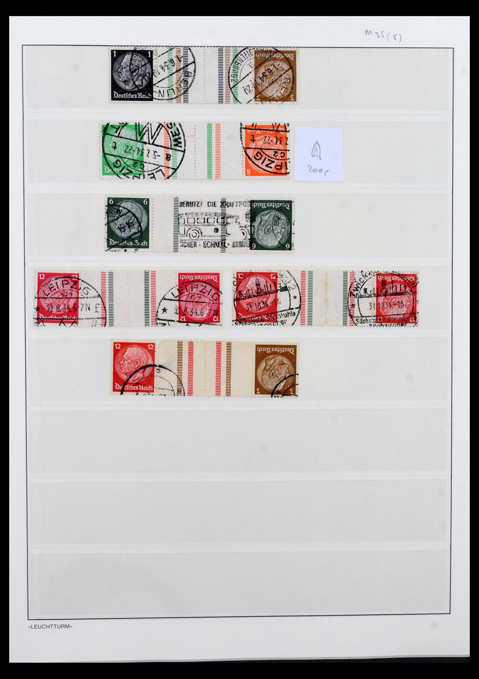 40490 0020 - Stamp collection 40490 German Reich combinations 1915-1942.