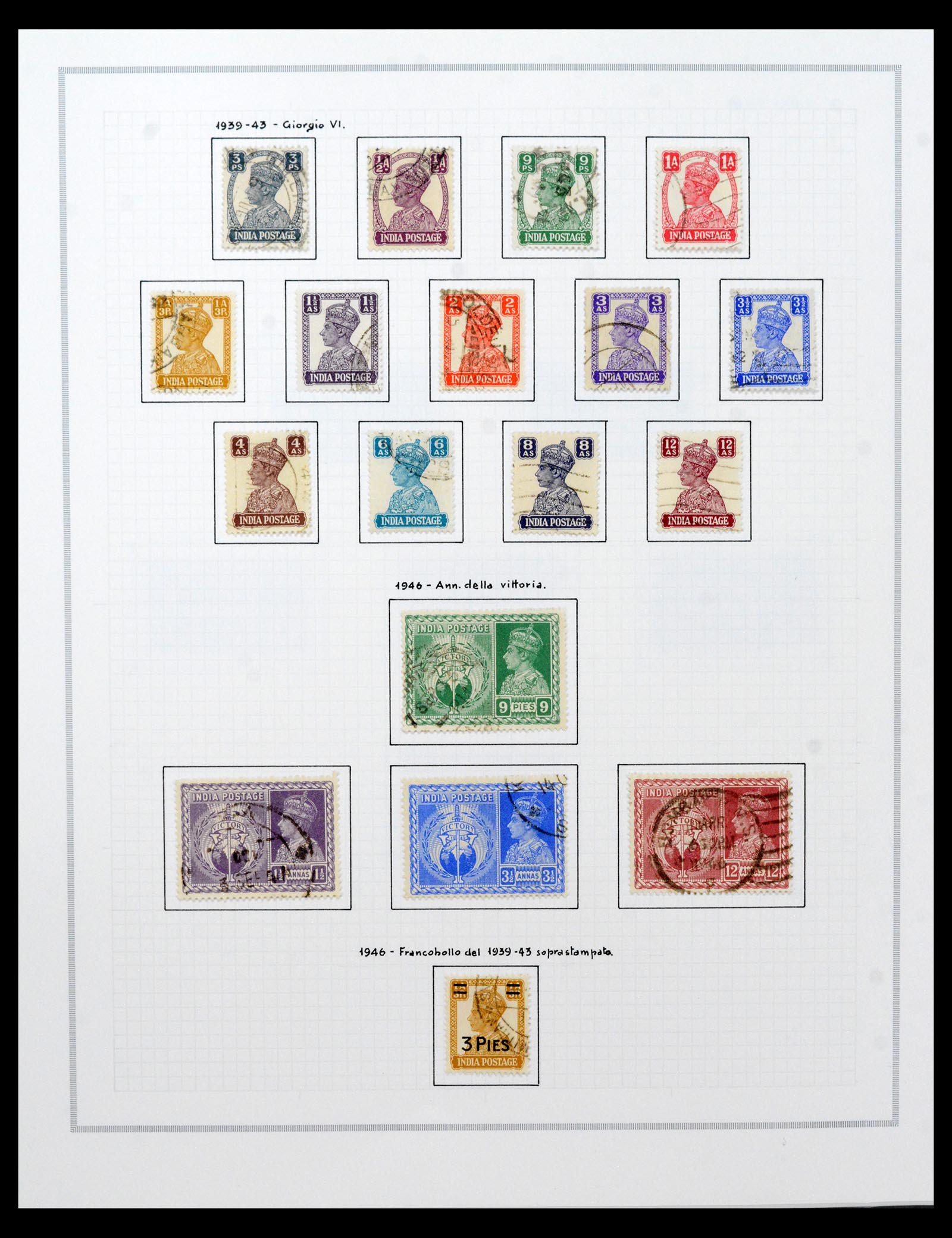 40492 0009 - Postzegel verzameling 40492 India 1854-1993.
