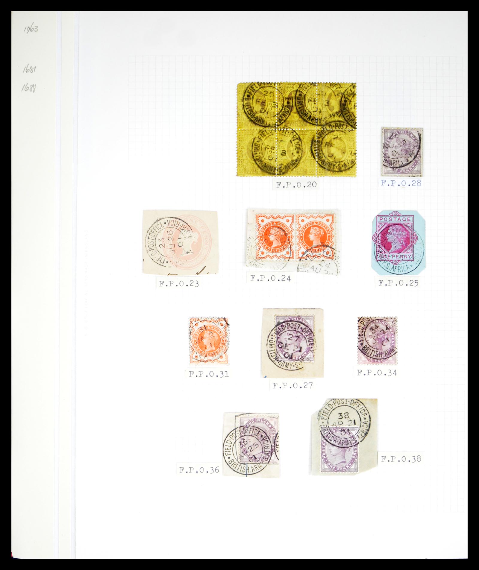 40496 0004 - Stamp collection 40496 South Africa boer war 1900-1902.