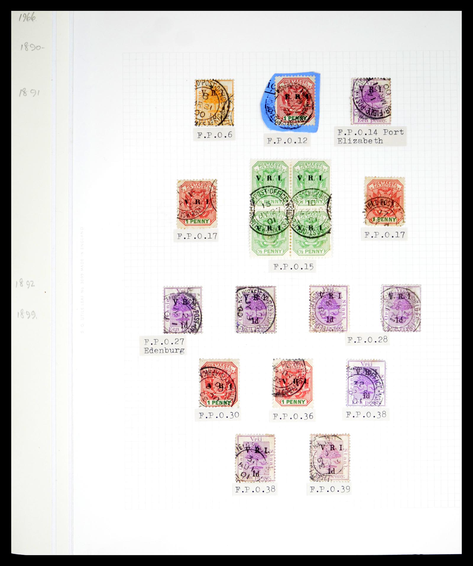 40496 0009 - Stamp collection 40496 South Africa boer war 1900-1902.