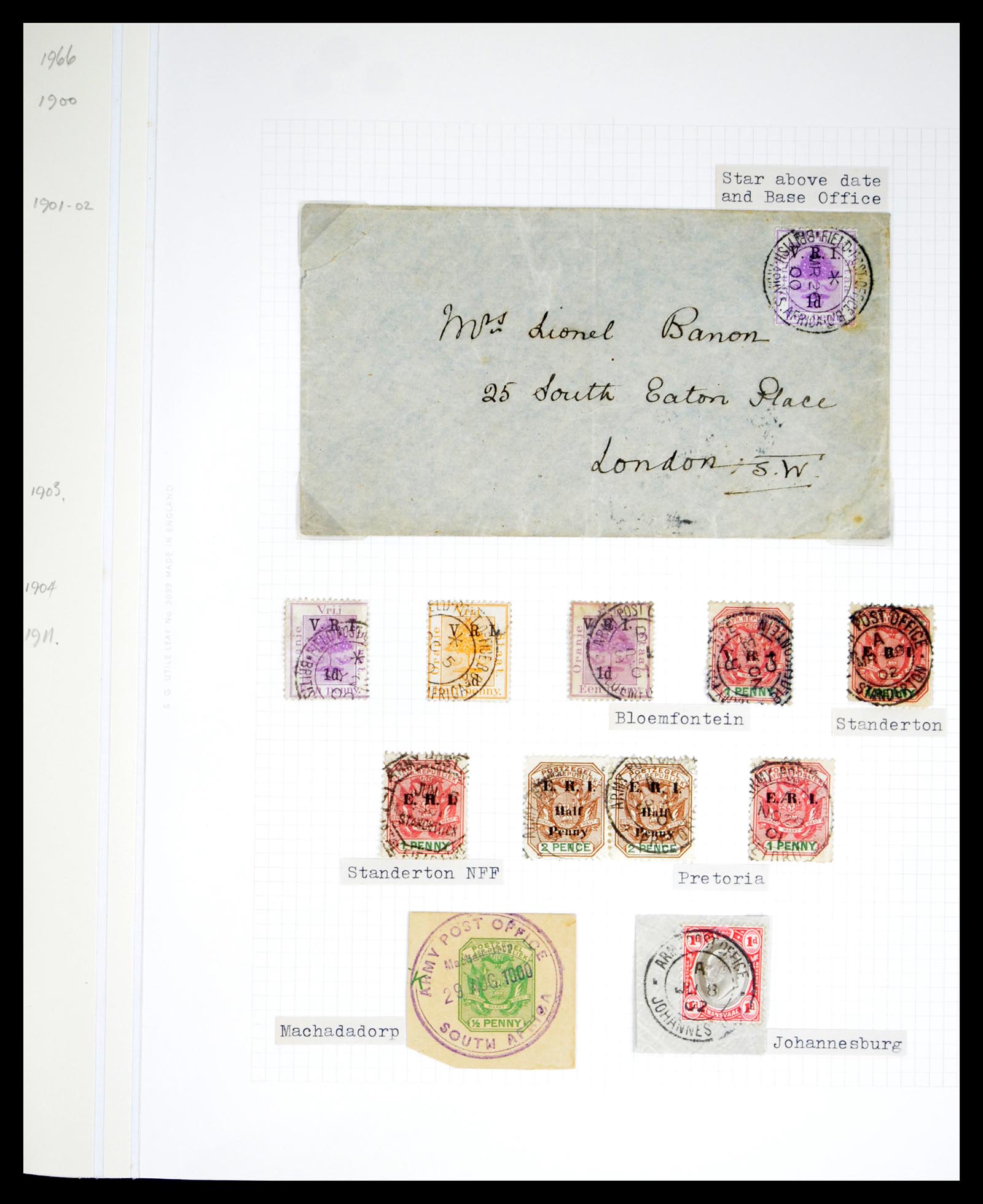 40496 0012 - Stamp collection 40496 South Africa boer war 1900-1902.