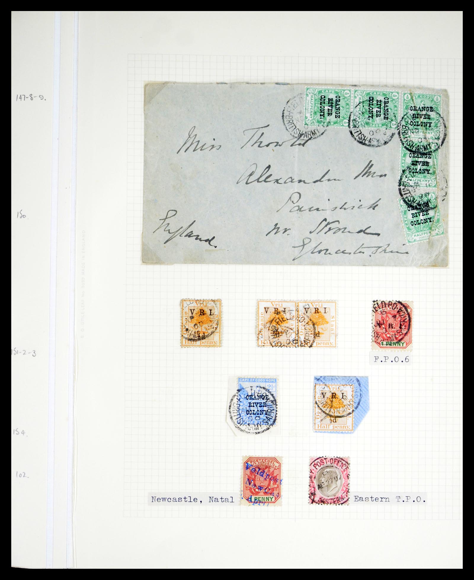 40496 0013 - Stamp collection 40496 South Africa boer war 1900-1902.