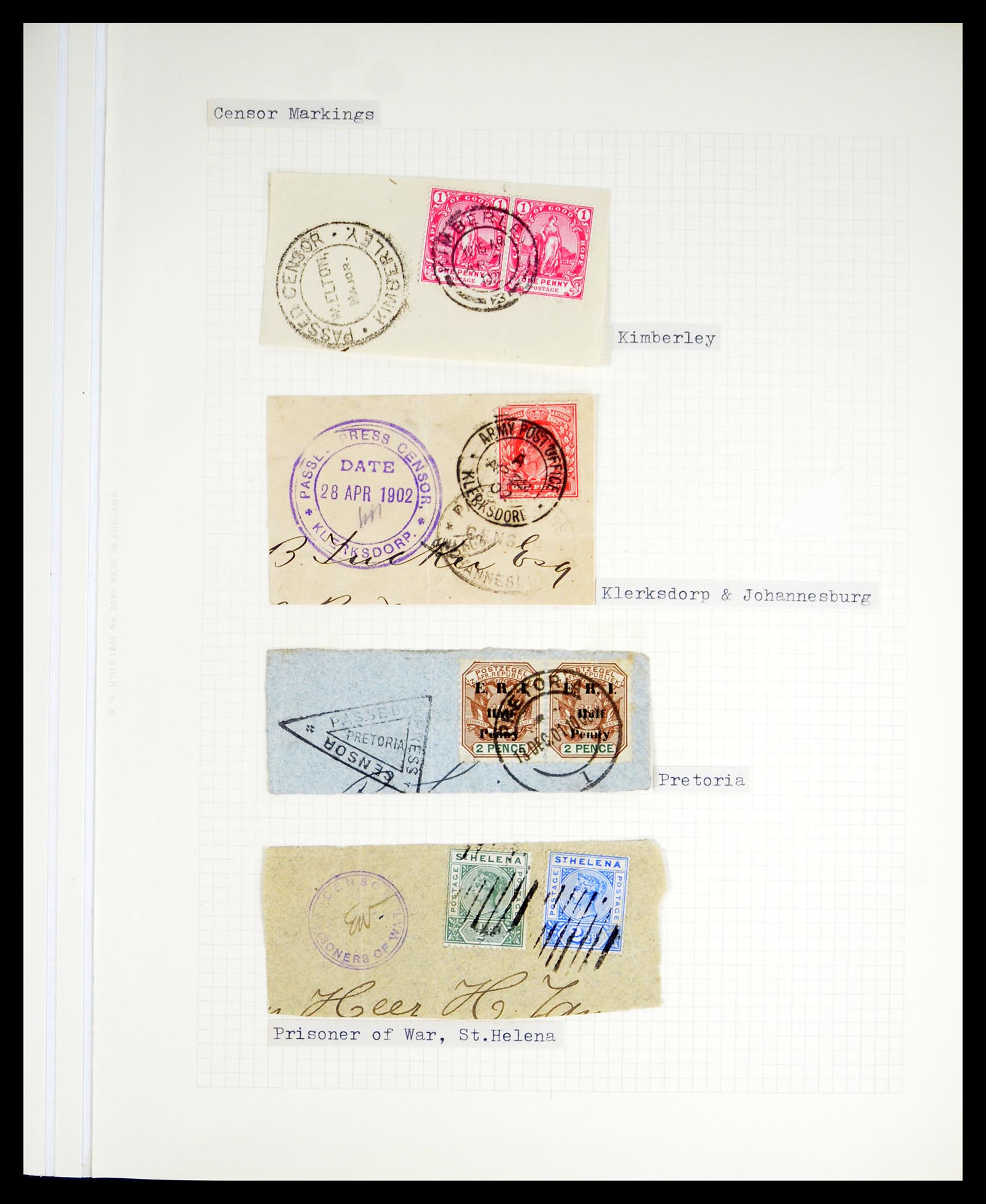 40496 0014 - Stamp collection 40496 South Africa boer war 1900-1902.