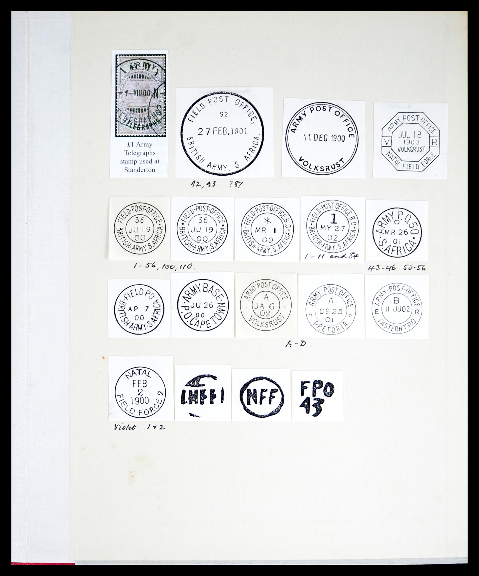 40496 0015 - Stamp collection 40496 South Africa boer war 1900-1902.