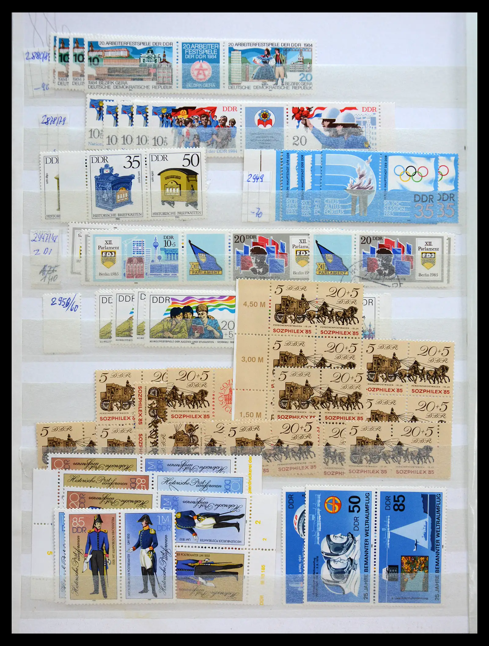 40508 0006 - Postzegelverzameling 40508 DDR combinaties 1960-1990.