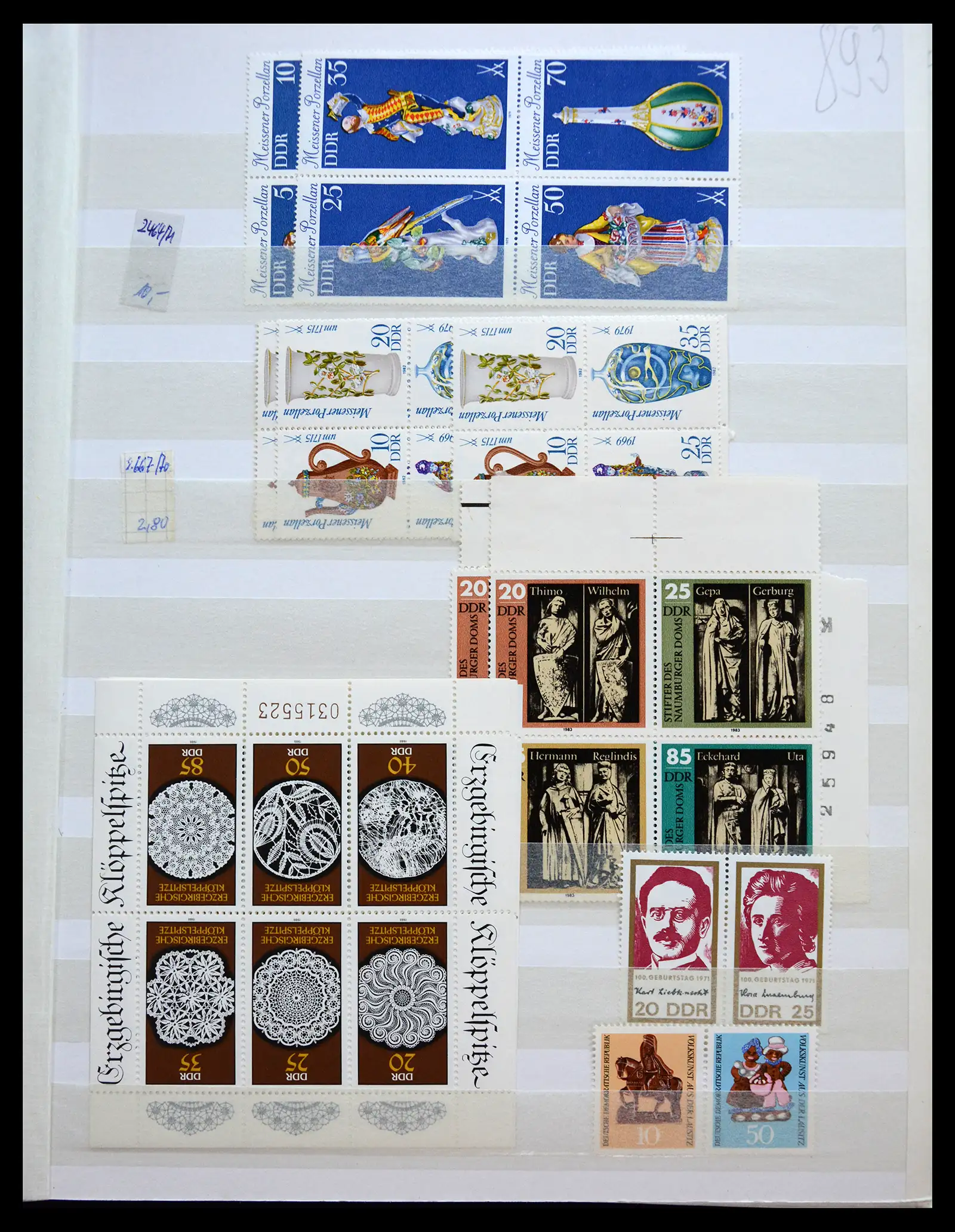 40508 0013 - Postzegelverzameling 40508 DDR combinaties 1960-1990.