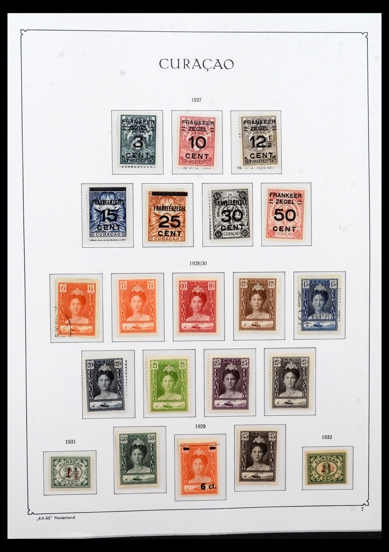 40509 0007 - Postzegel verzameling 40509 Curaçao 1873-1976.