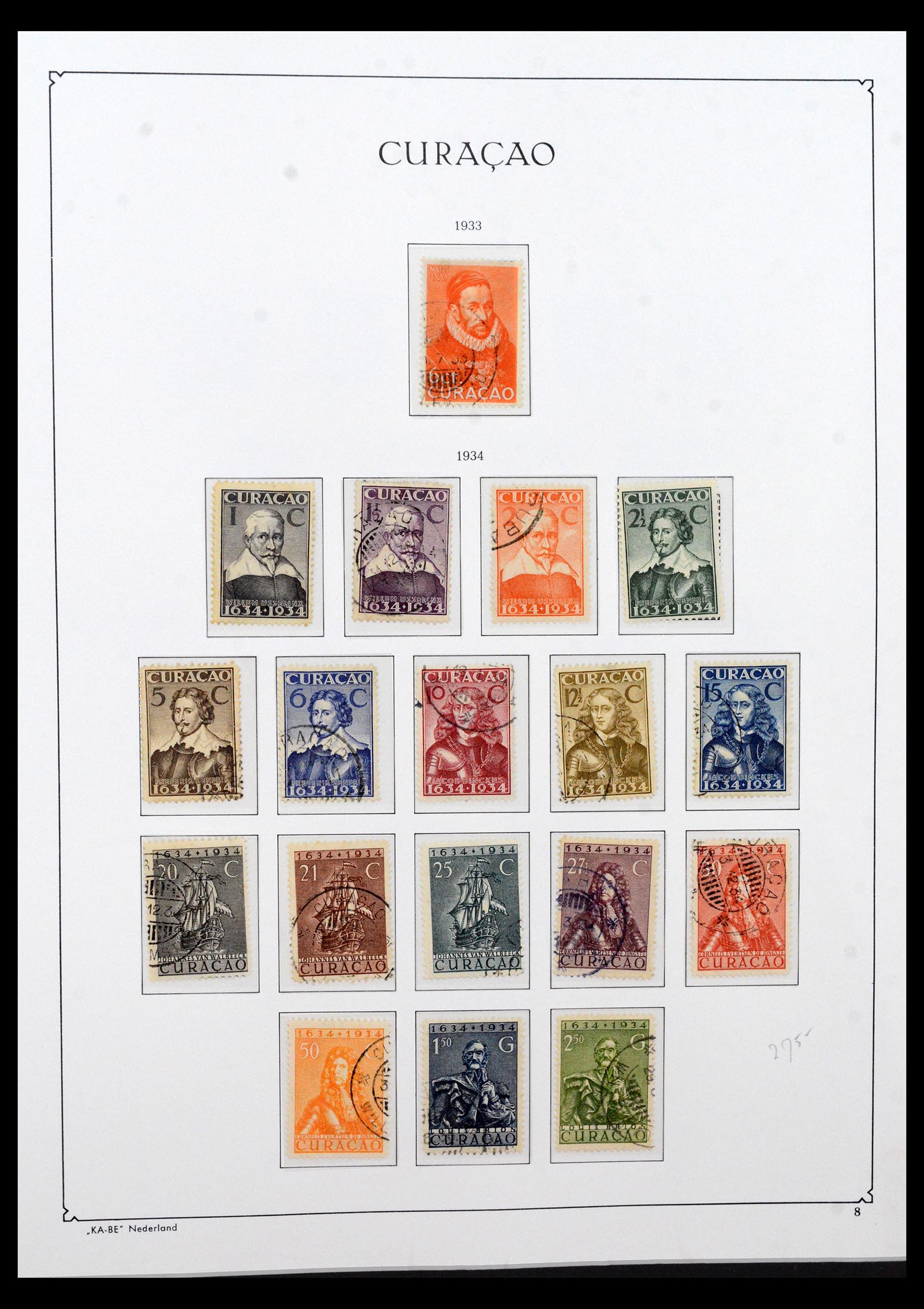 40509 0008 - Postzegel verzameling 40509 Curaçao 1873-1976.