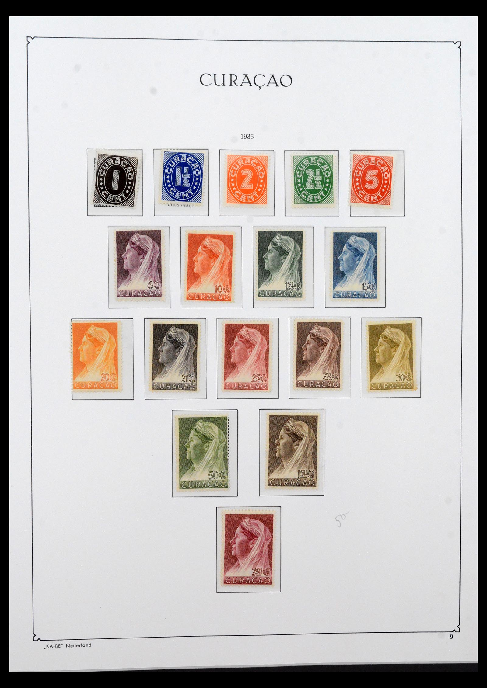 40509 0009 - Postzegel verzameling 40509 Curaçao 1873-1976.