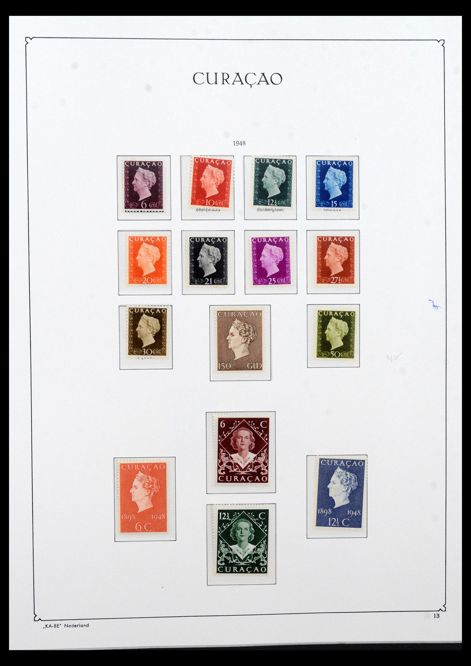 40509 0013 - Postzegel verzameling 40509 Curaçao 1873-1976.