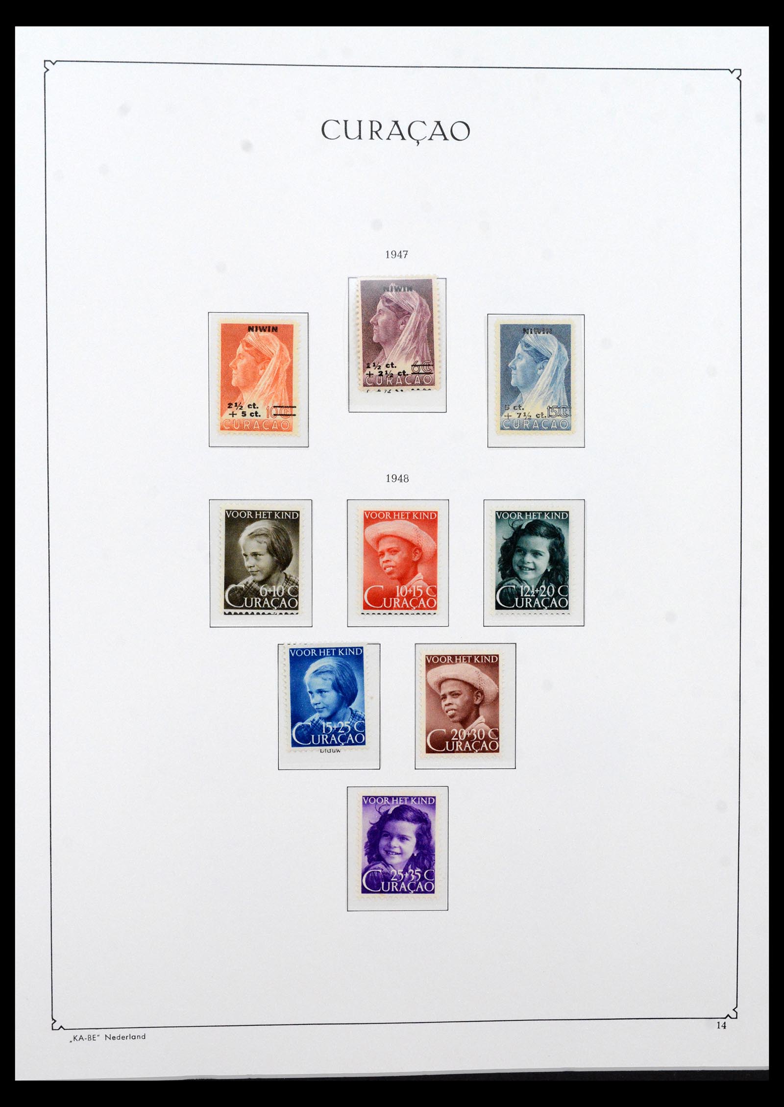 40509 0014 - Postzegel verzameling 40509 Curaçao 1873-1976.