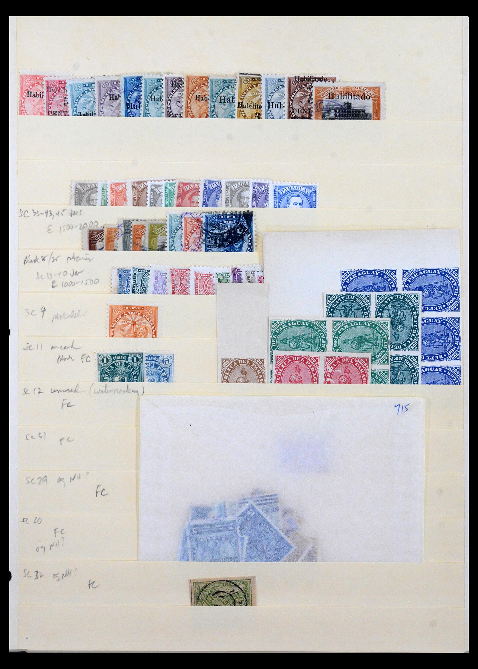 40513 0001 - Postzegel verzameling 40513 Paraguay 1870-1970.