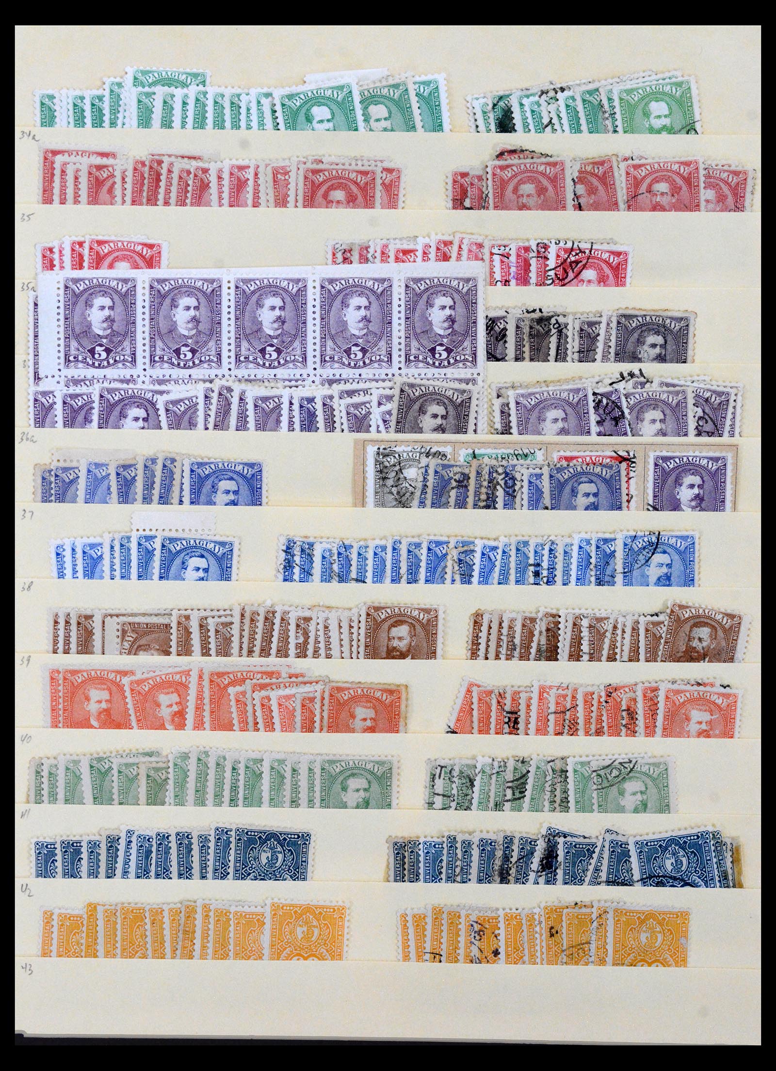 40513 0005 - Postzegel verzameling 40513 Paraguay 1870-1970.