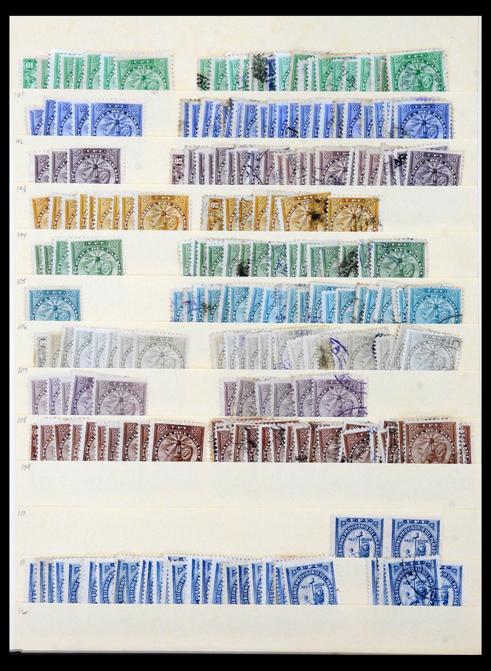 40513 0011 - Postzegel verzameling 40513 Paraguay 1870-1970.