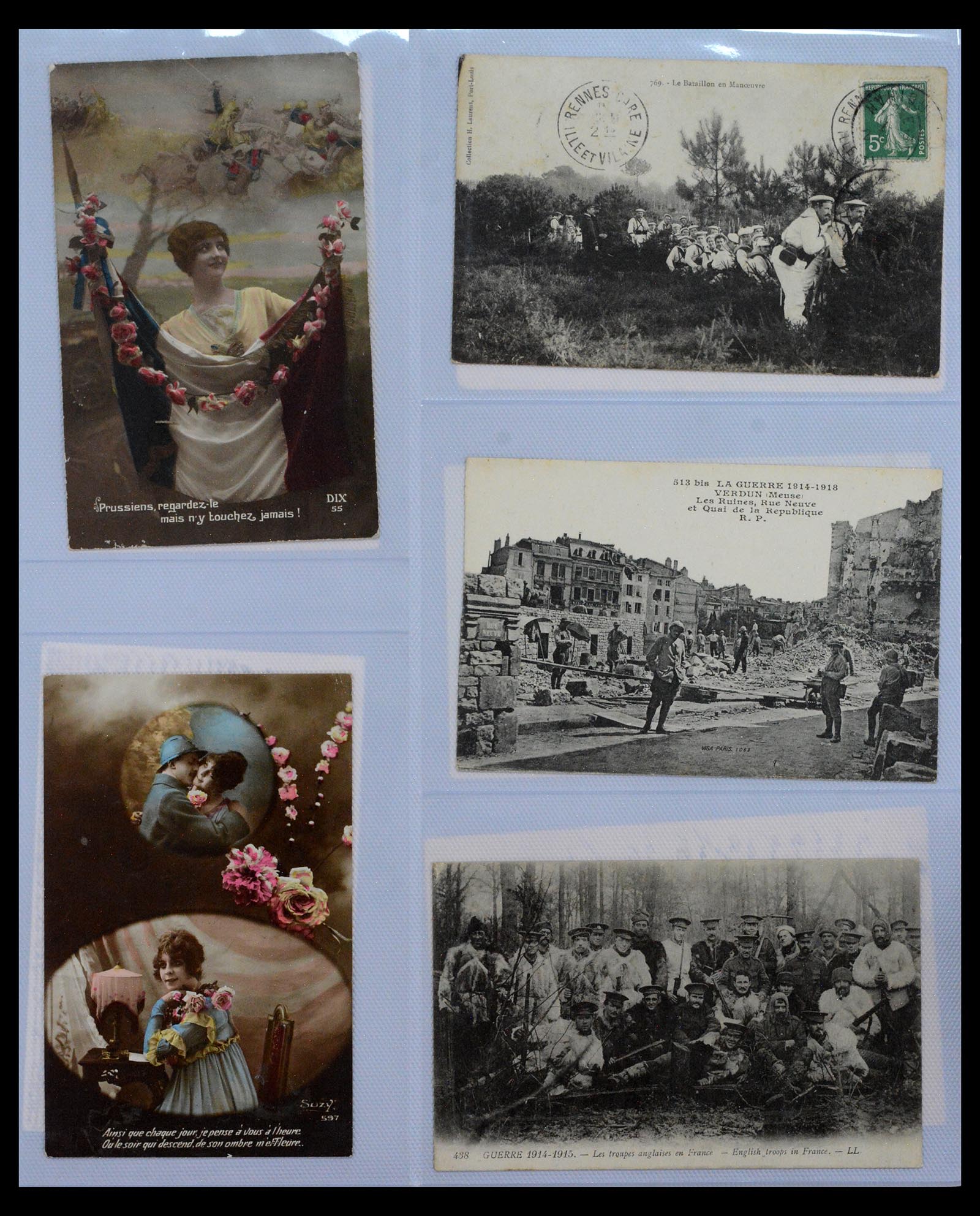 40519 0017 - Postzegel verzameling 40519 Motief 1e wereldoorlog 1914-1918.