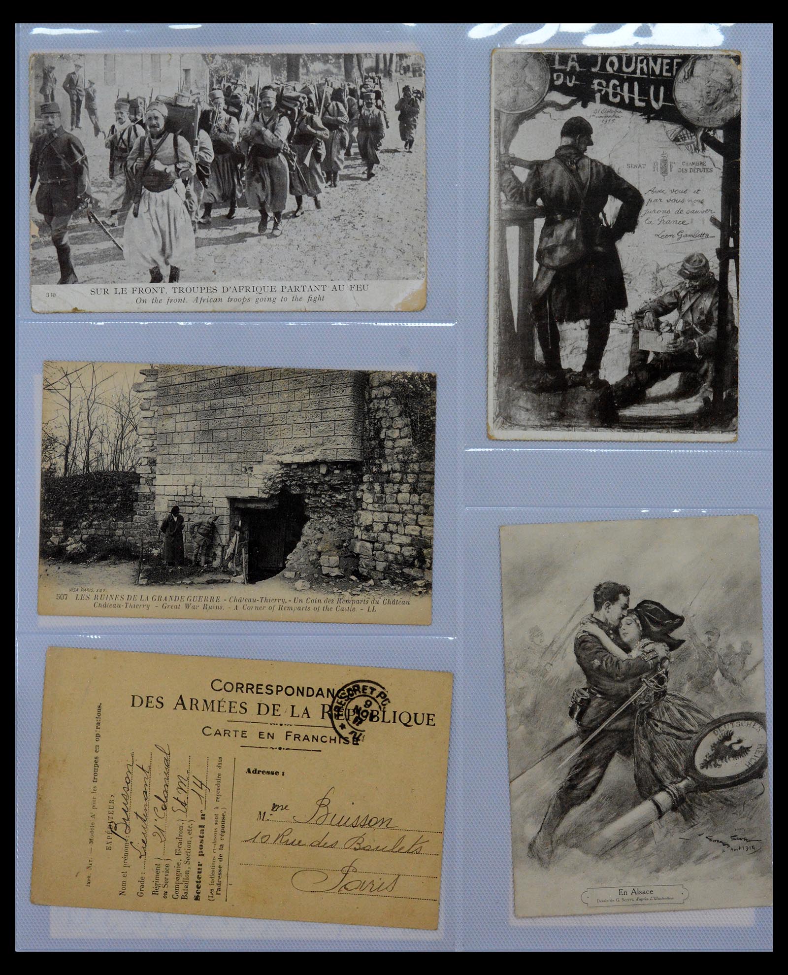 40519 0018 - Postzegel verzameling 40519 Motief 1e wereldoorlog 1914-1918.
