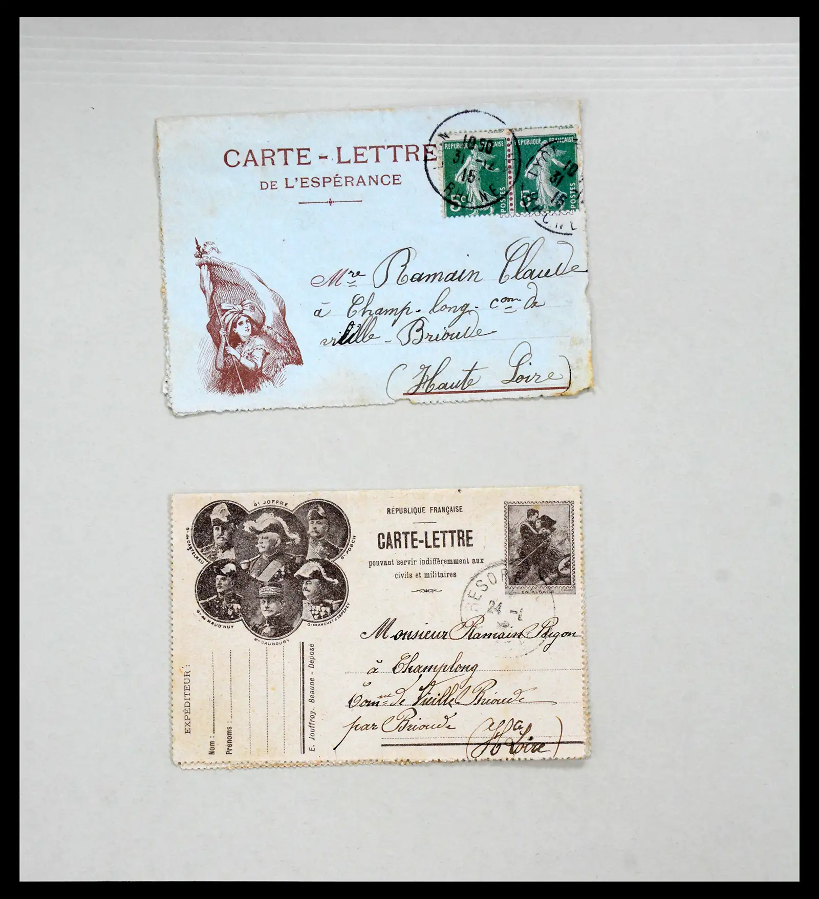 40521 0006 - Stamp collection 40521 Thematics 1st Worldwar exhitibion collection 1915