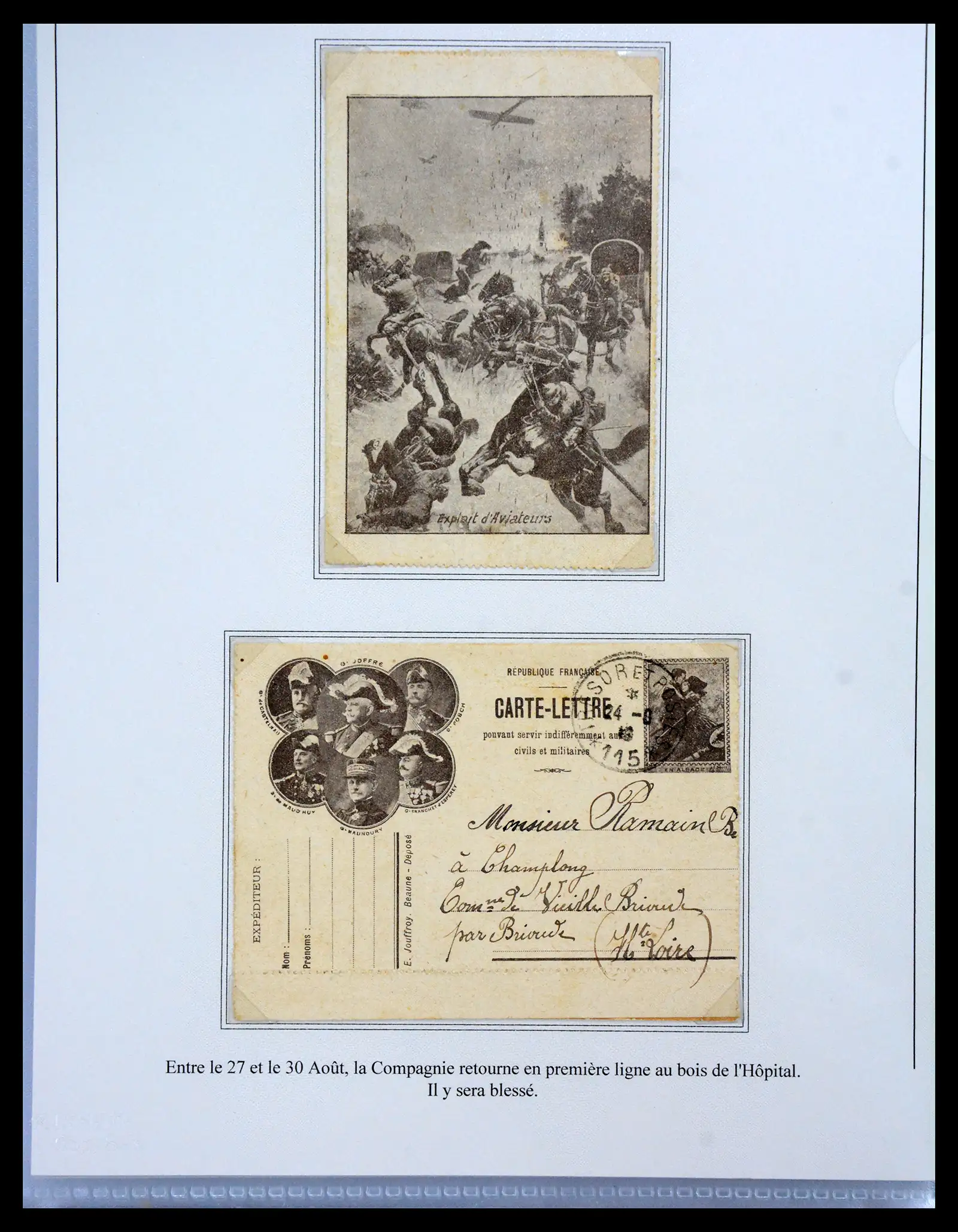 40521 0044 - Stamp collection 40521 Thematics 1st Worldwar exhitibion collection 1915-1918.