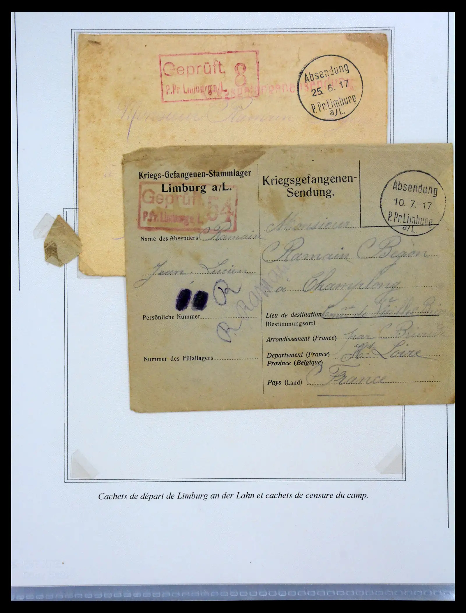 40521 0054 - Stamp collection 40521 Thematics 1st Worldwar exhitibion collection 1915-1918.