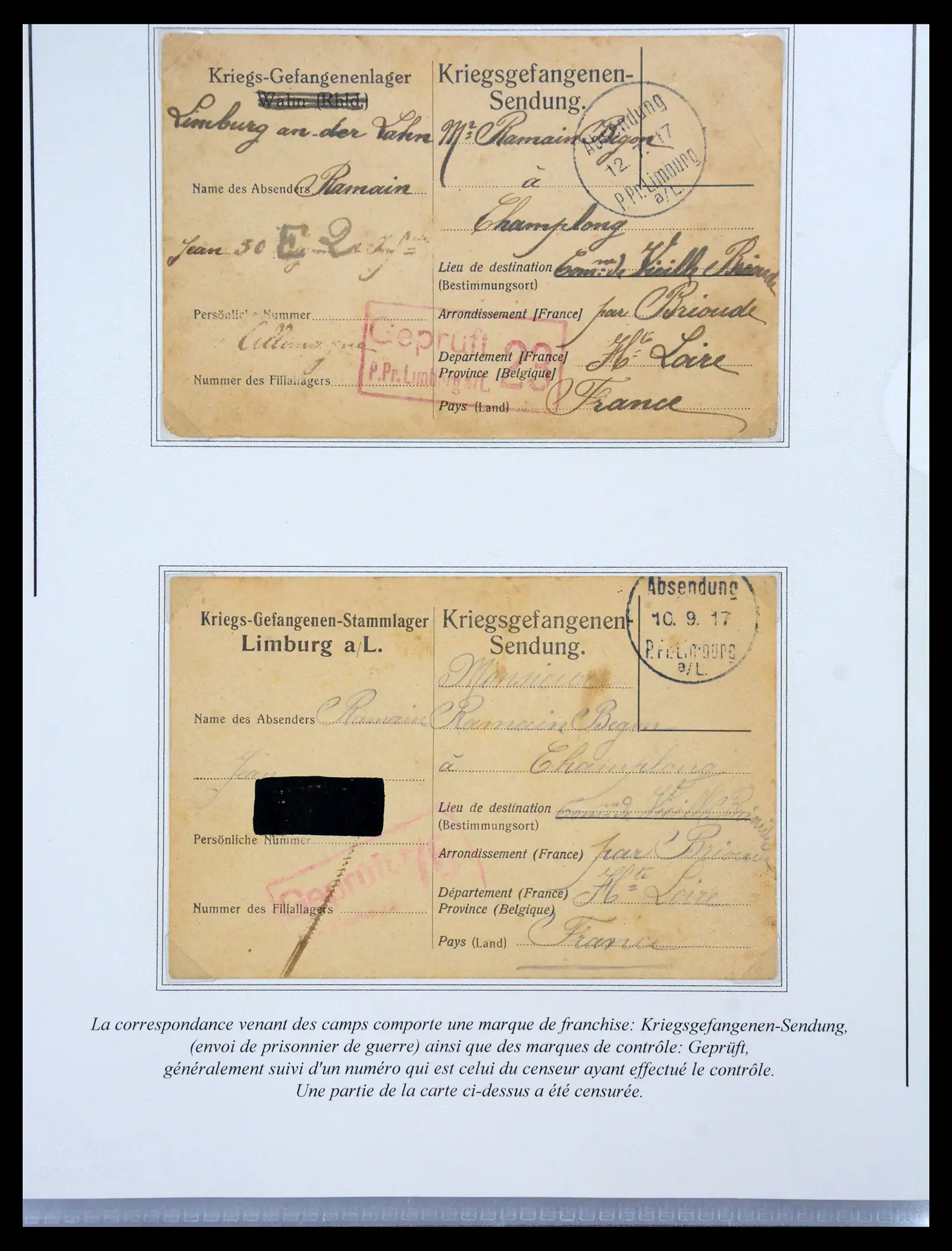 40521 0055 - Stamp collection 40521 Thematics 1st Worldwar exhitibion collection 1915-1918.