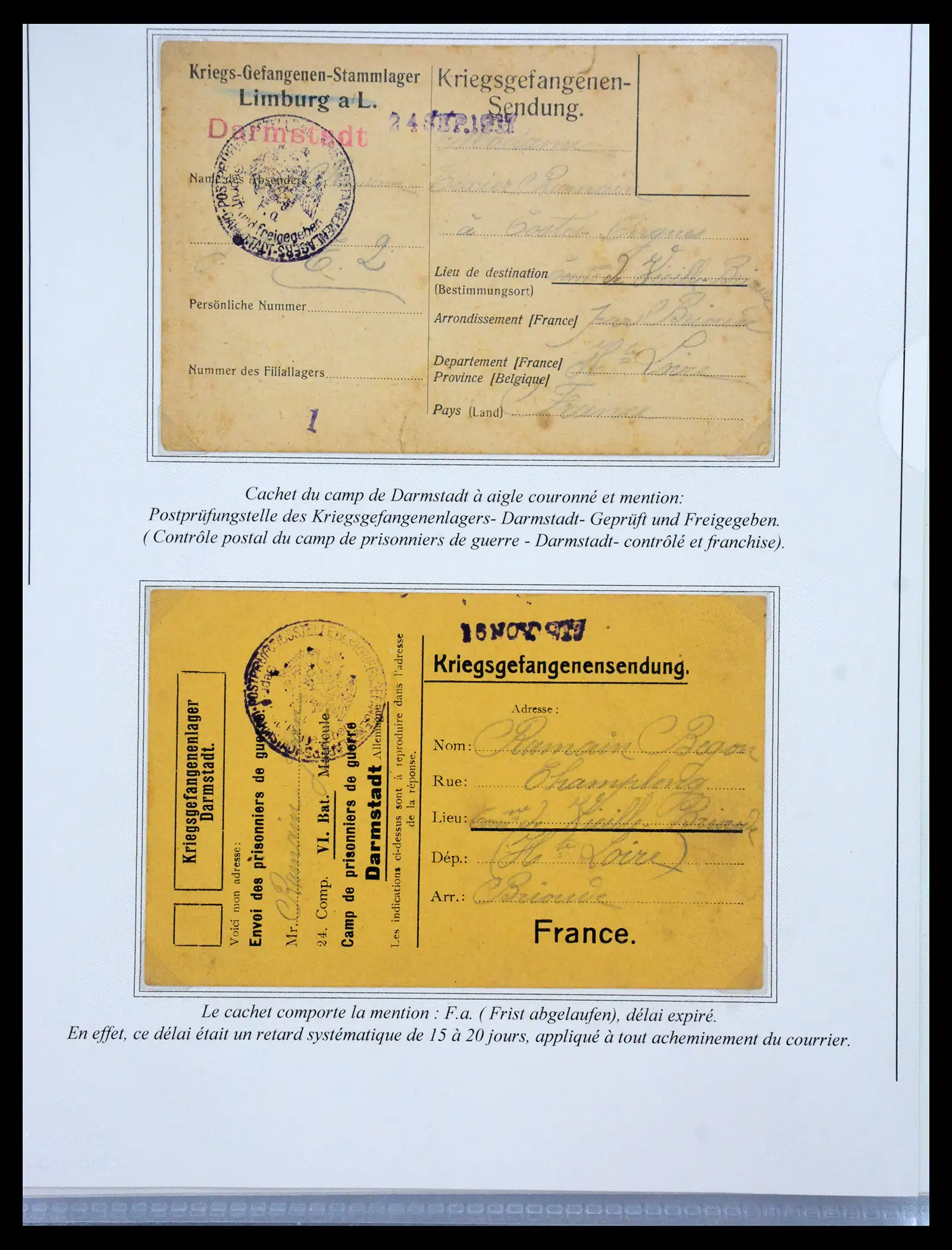 40521 0056 - Stamp collection 40521 Thematics 1st Worldwar exhitibion collection 1915-1918.