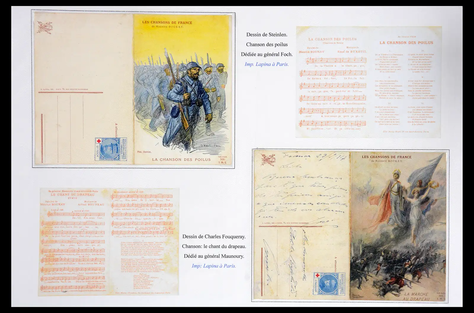 40522 0010 - Stamp collection 40522 Thematics 1st Worldwar exhitibion collection 1915