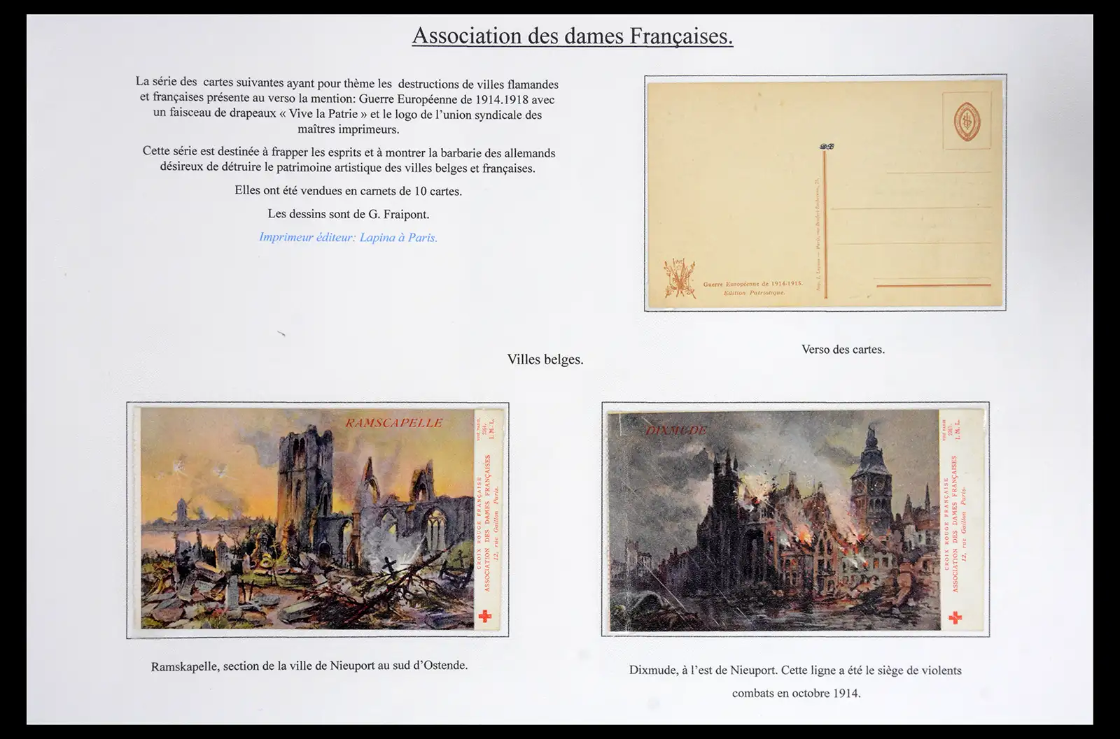 40522 0013 - Stamp collection 40522 Thematics 1st Worldwar exhitibion collection 1915